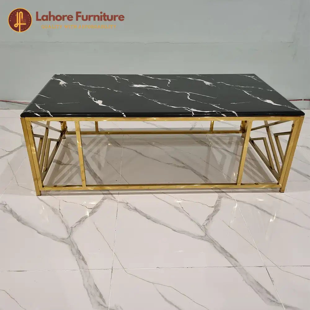 Black Marble & Gold Nesting Center Table