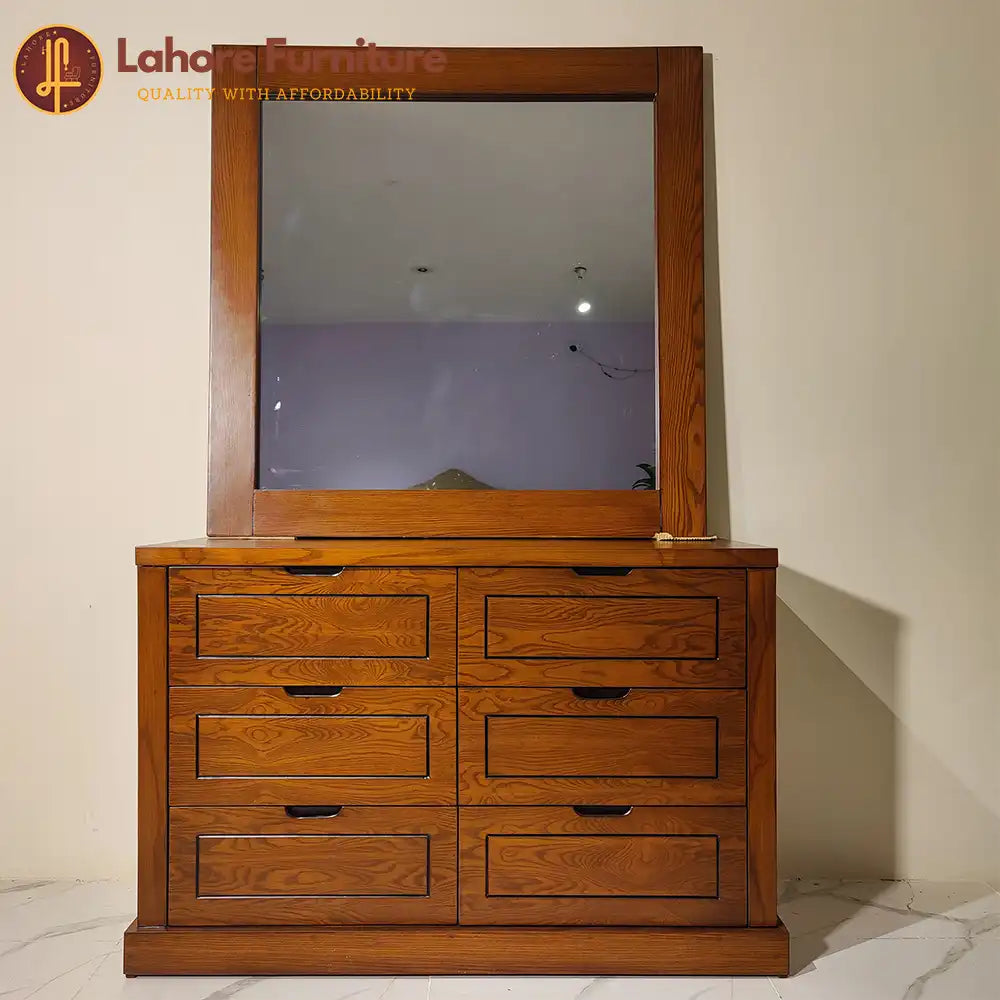 Minimalist Walnut Bedroom Suite with Storage Dresser - AS08