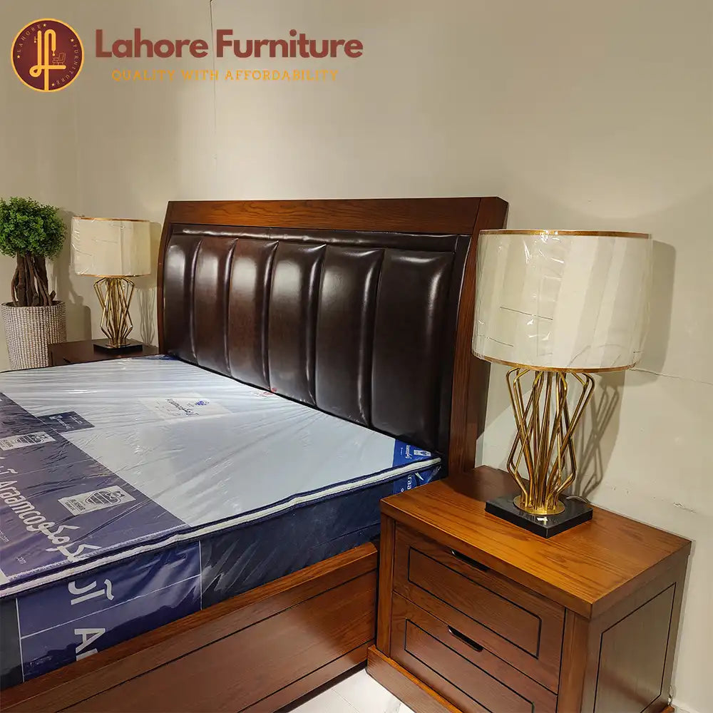 Minimalist Walnut Bedroom Suite with Storage Dresser - AS08