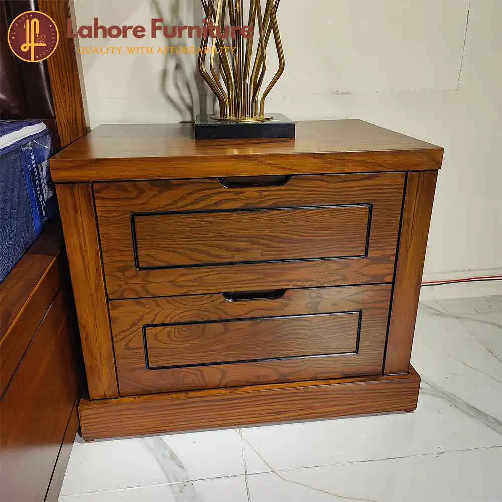 Minimalist Walnut Bedroom Suite with Storage Dresser - AS08