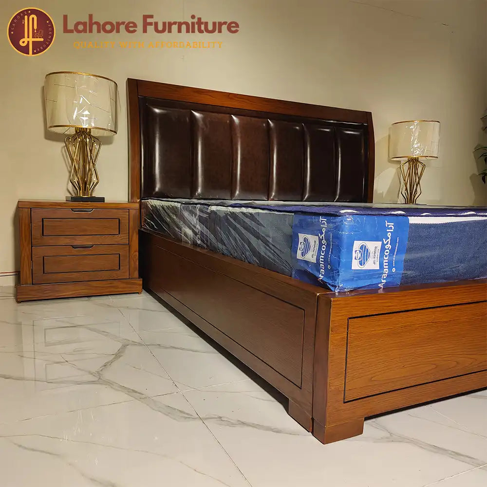 Minimalist Walnut Bedroom Suite with Storage Dresser - AS08