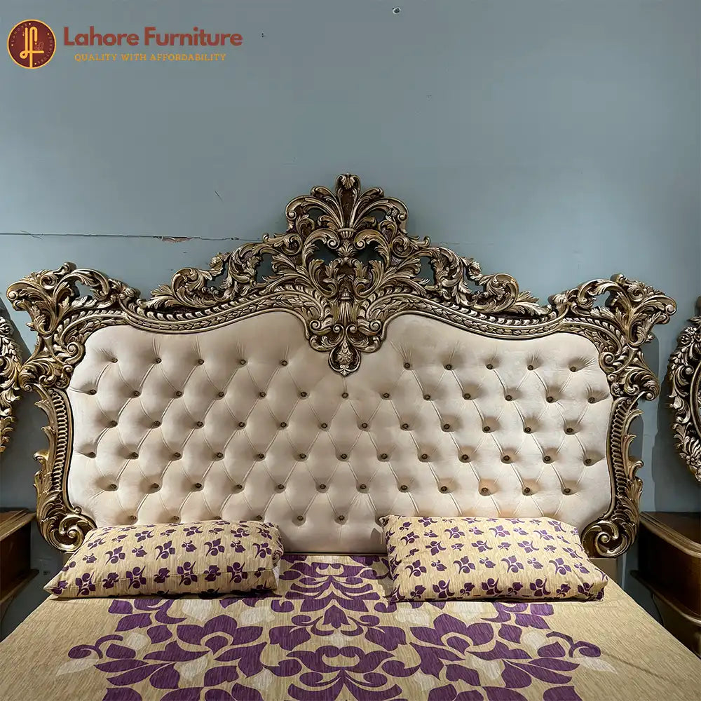 Royal Gold Carved Bedroom Set- HCR24