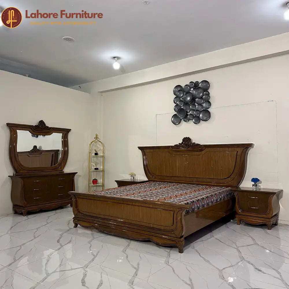 Premium Curved Panel Bed Set - AK35