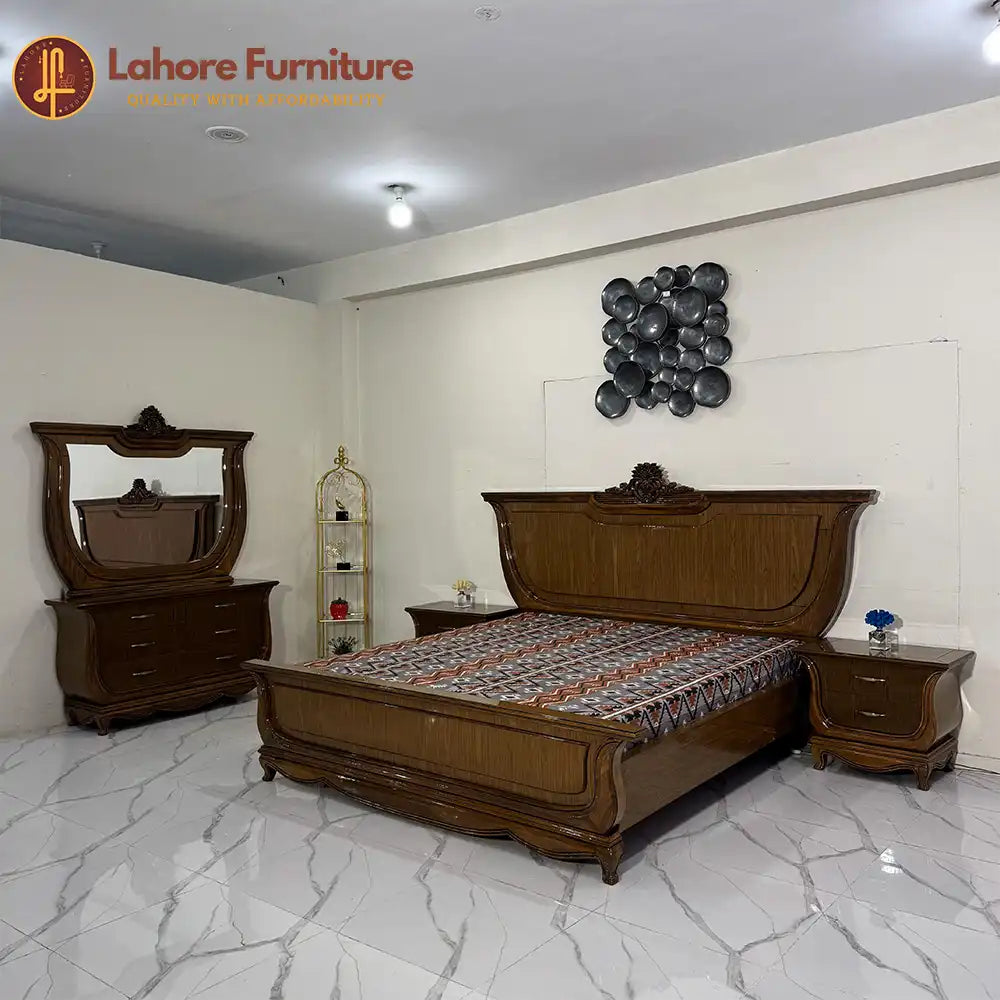 Premium Curved Panel Bed Set - AK35