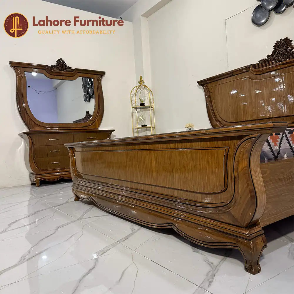 Premium Curved Panel Bed Set - AK35