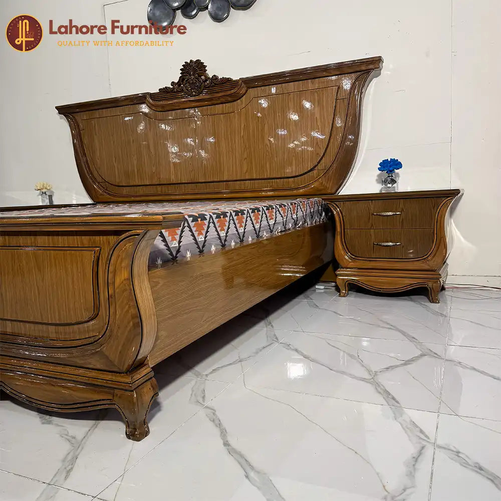 Premium Curved Panel Bed Set - AK35
