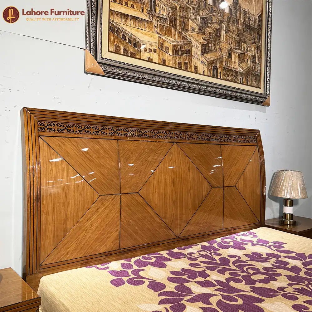 Solid Wood Style Bed Set with Storage Dresser - AK39