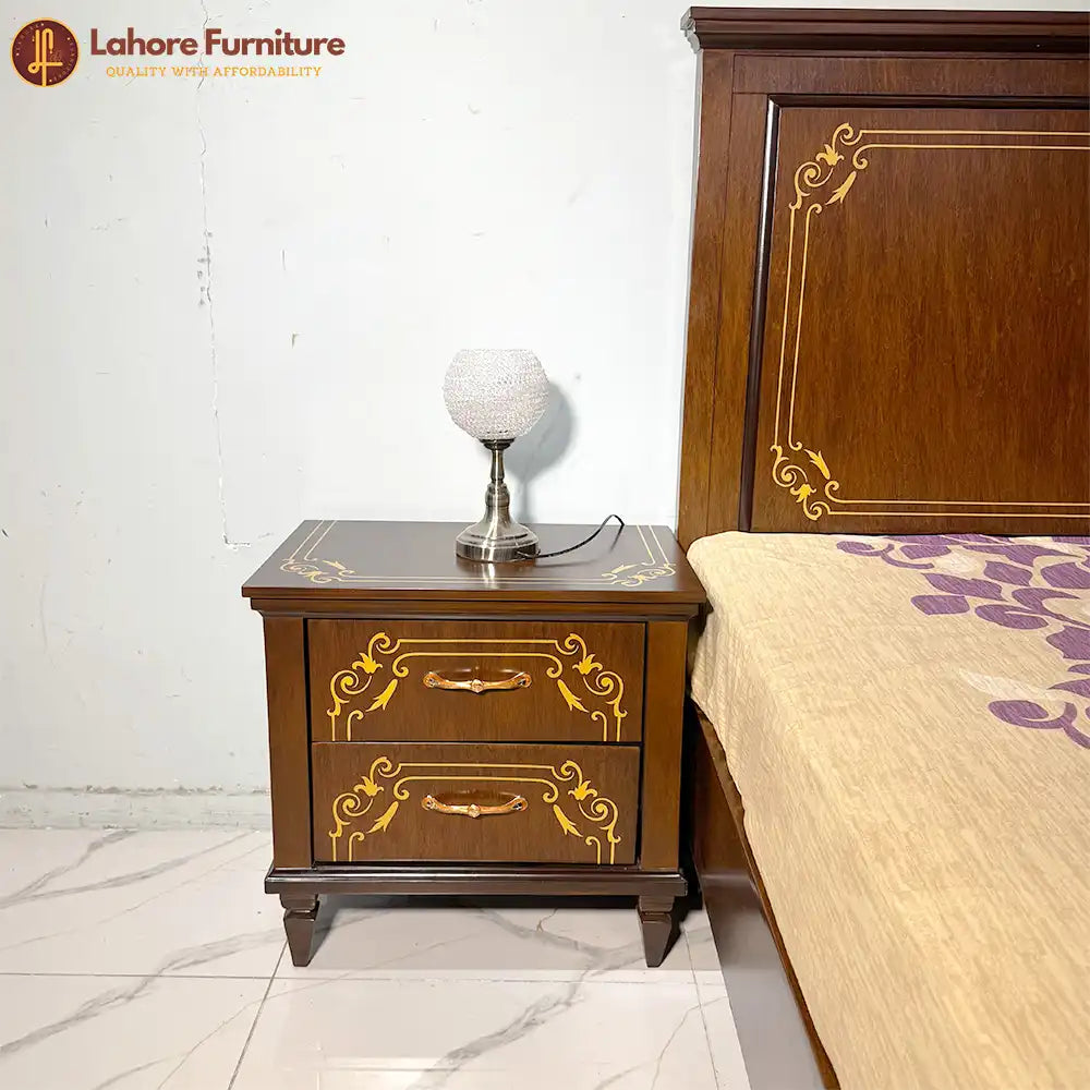 Elegant with classic wood accents Bed Set -  AS41