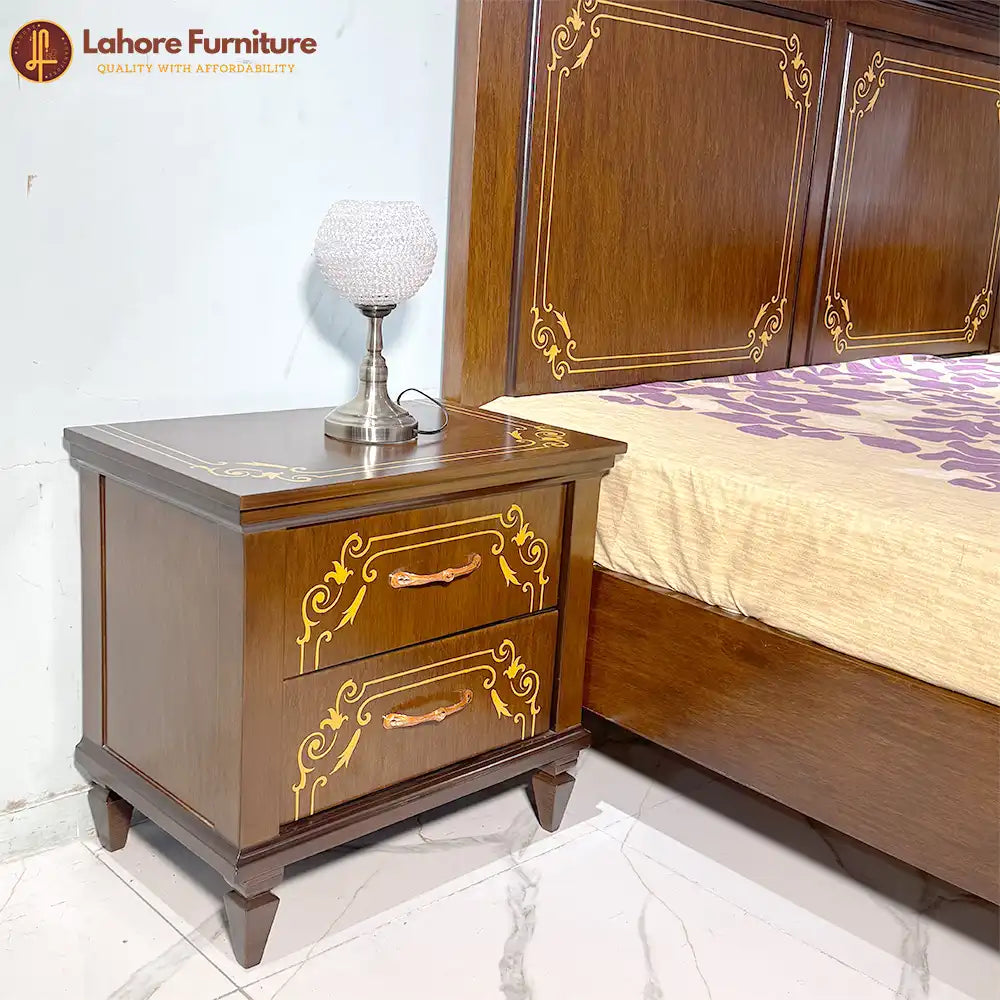 Elegant with classic wood accents Bed Set -  AS41