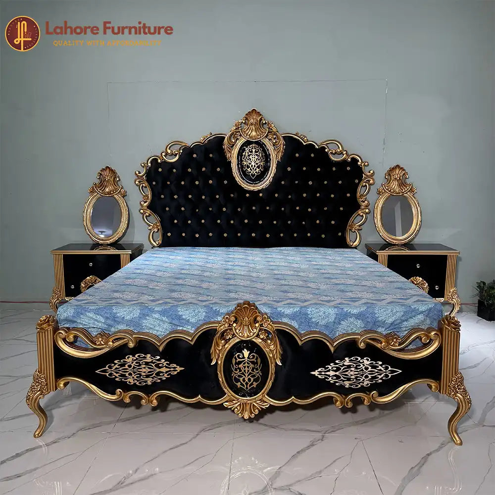 Luxurious baroque with gold accents Bed Set - HCR32