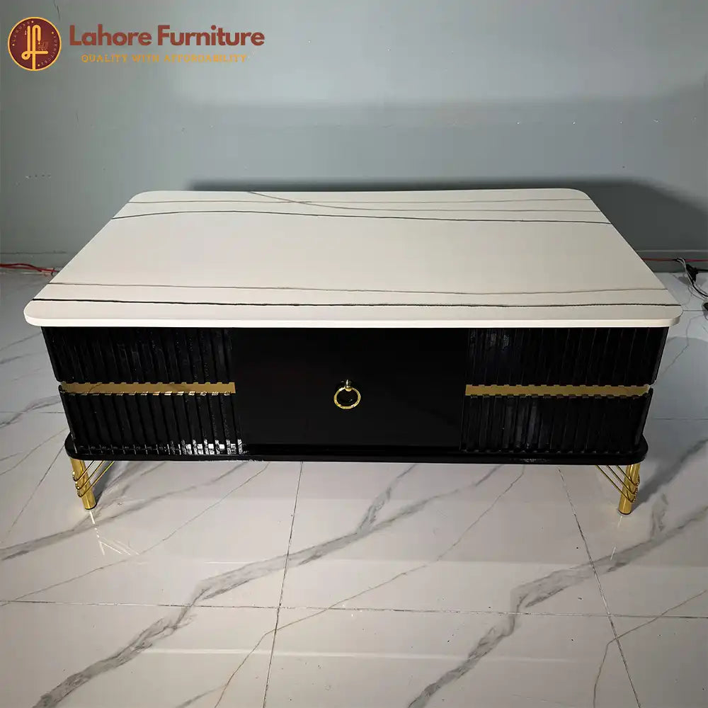 Linear Gold & Black Accent Center  Table - CT86