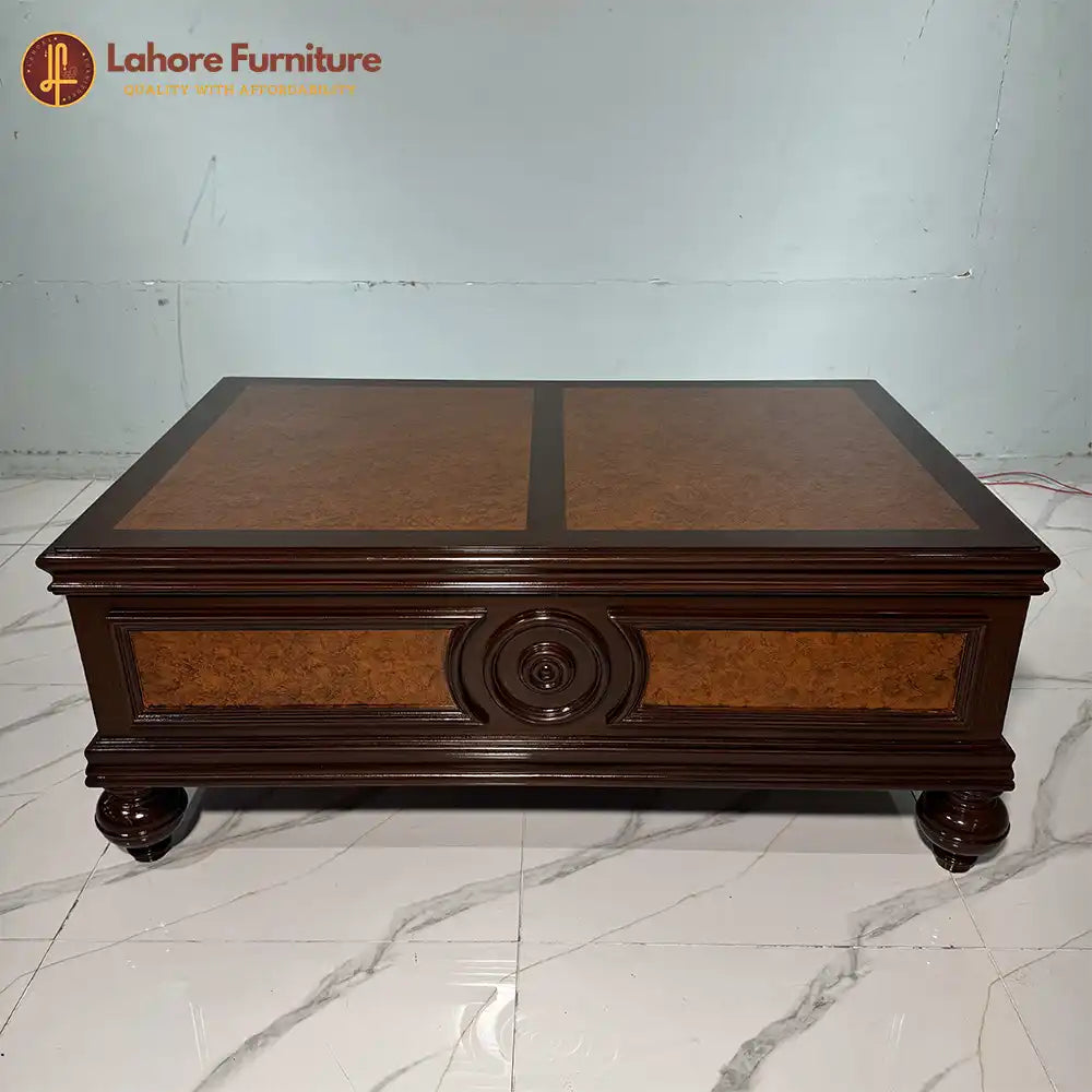 Classic Mahogany-Finish Rectangular Center Table - CT88