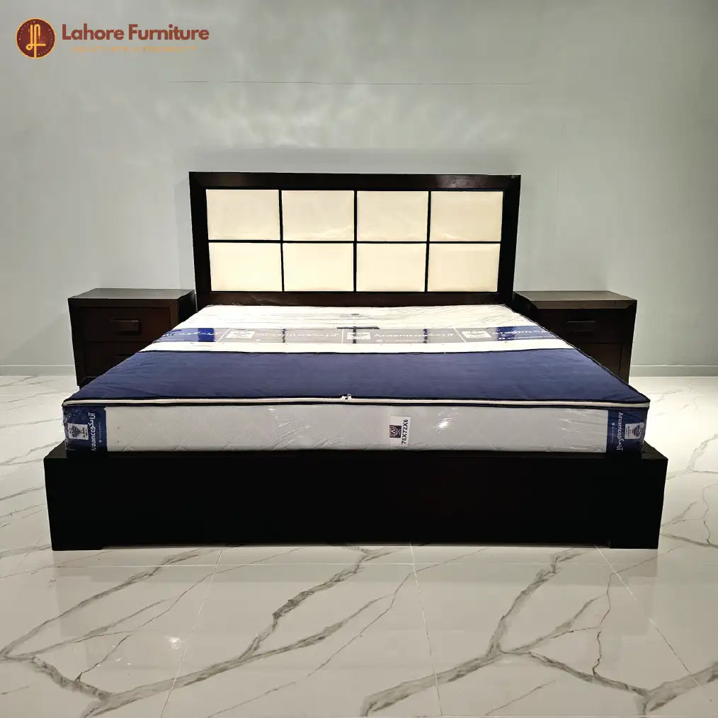 Modern Dark Brown Wooden Bedroom Set  - AS18