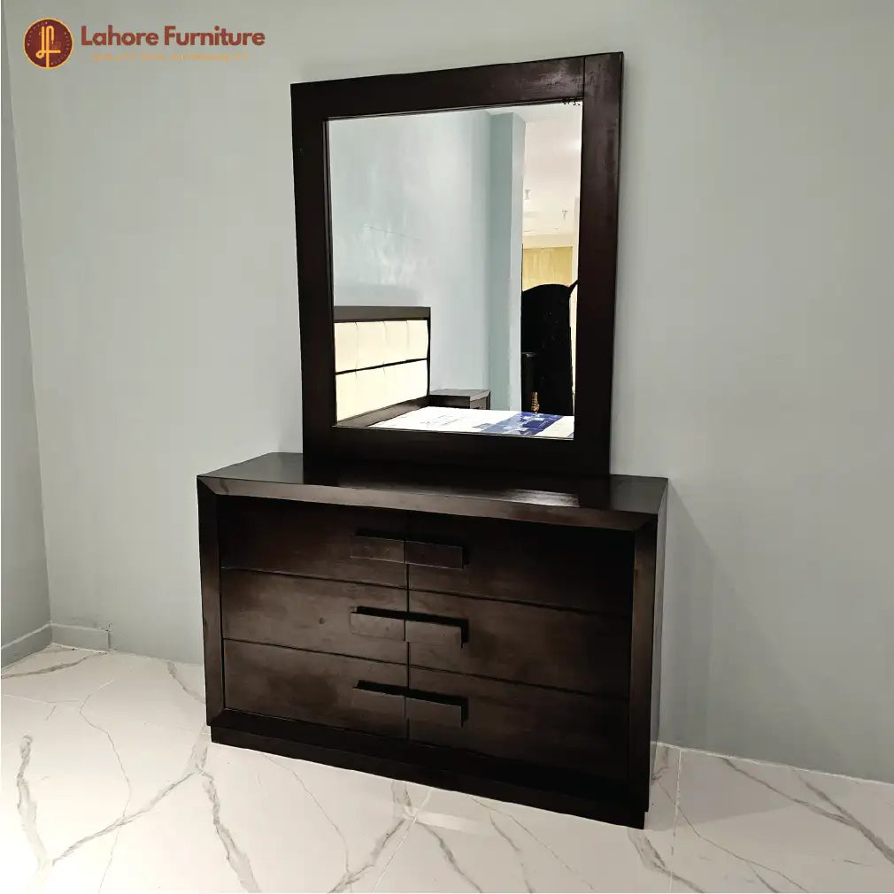 Modern Dark Brown Wooden Bedroom Set  - AS18