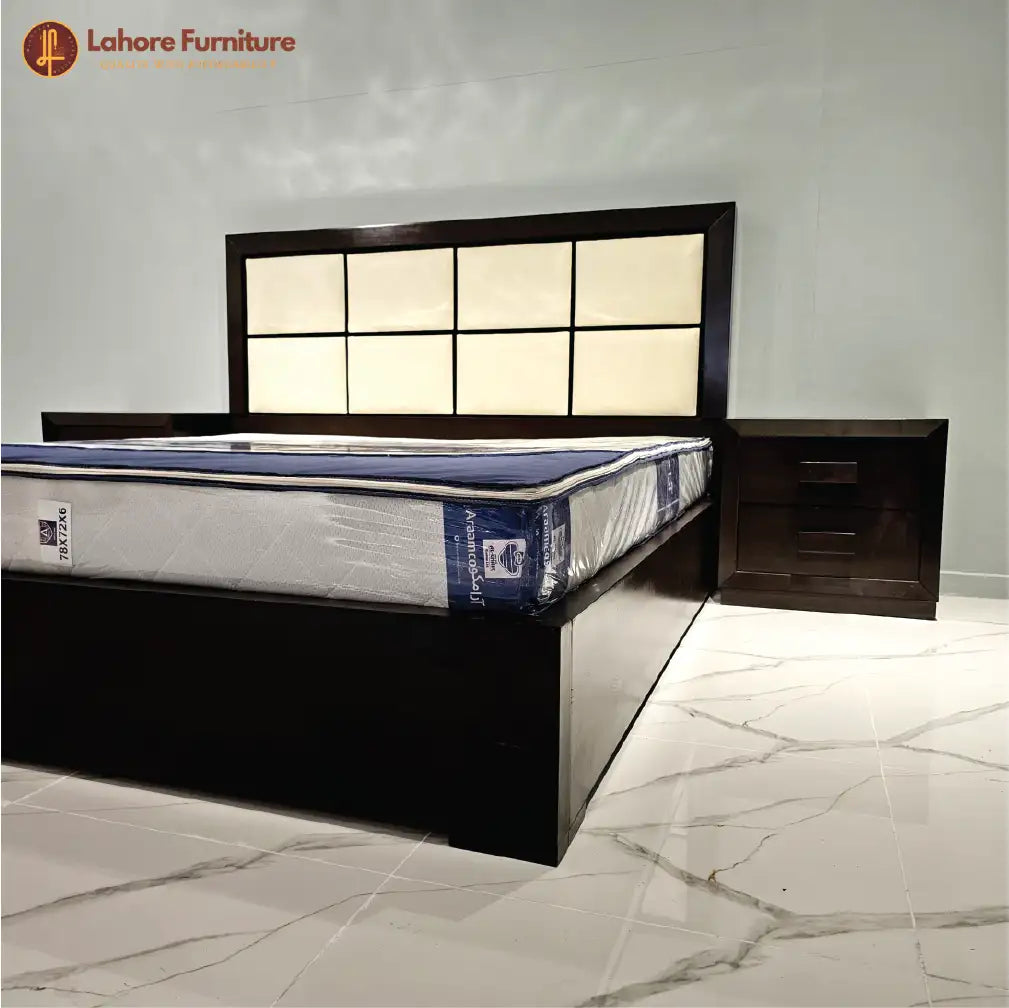 Modern Dark Brown Wooden Bedroom Set  - AS18