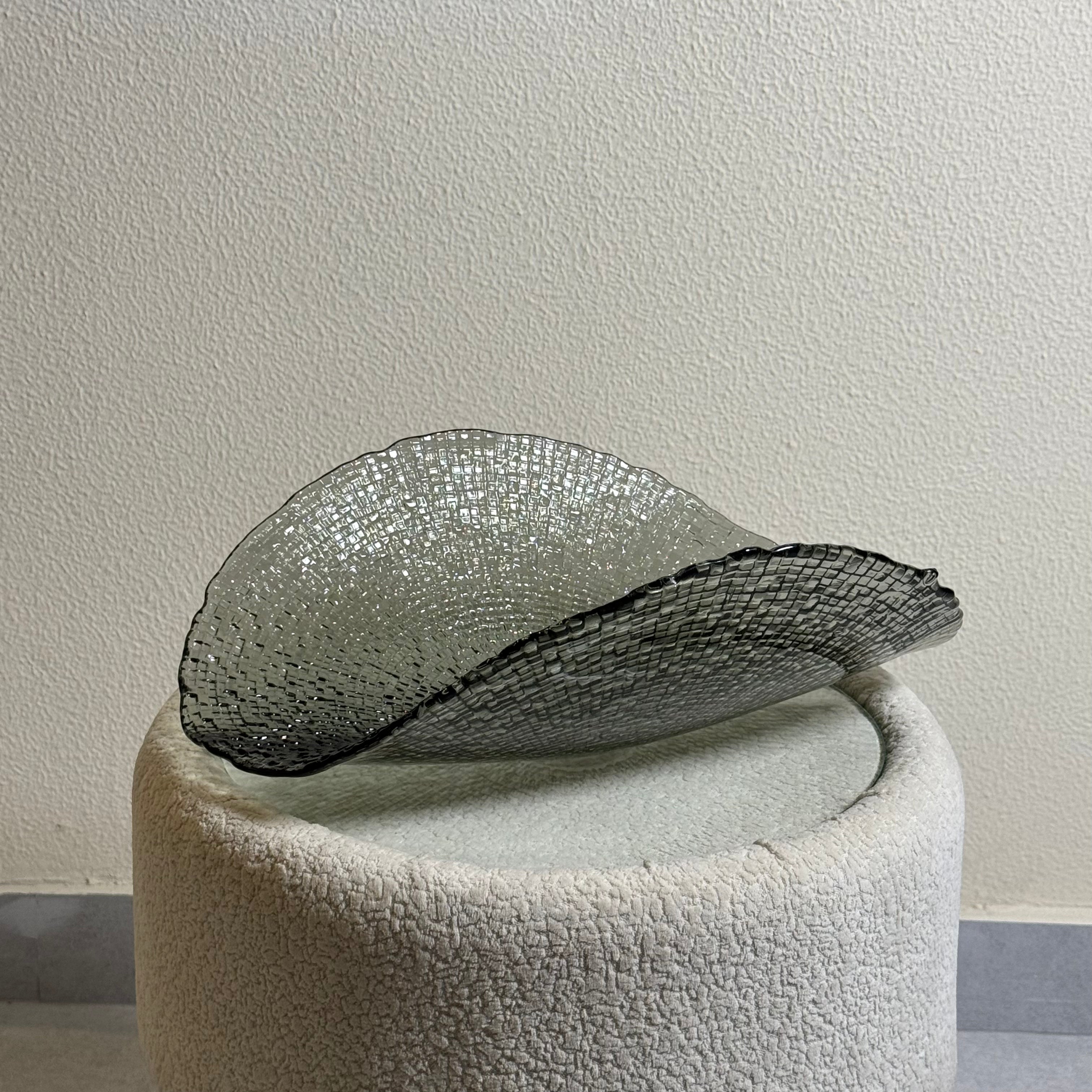 Glass Ripple Bowl