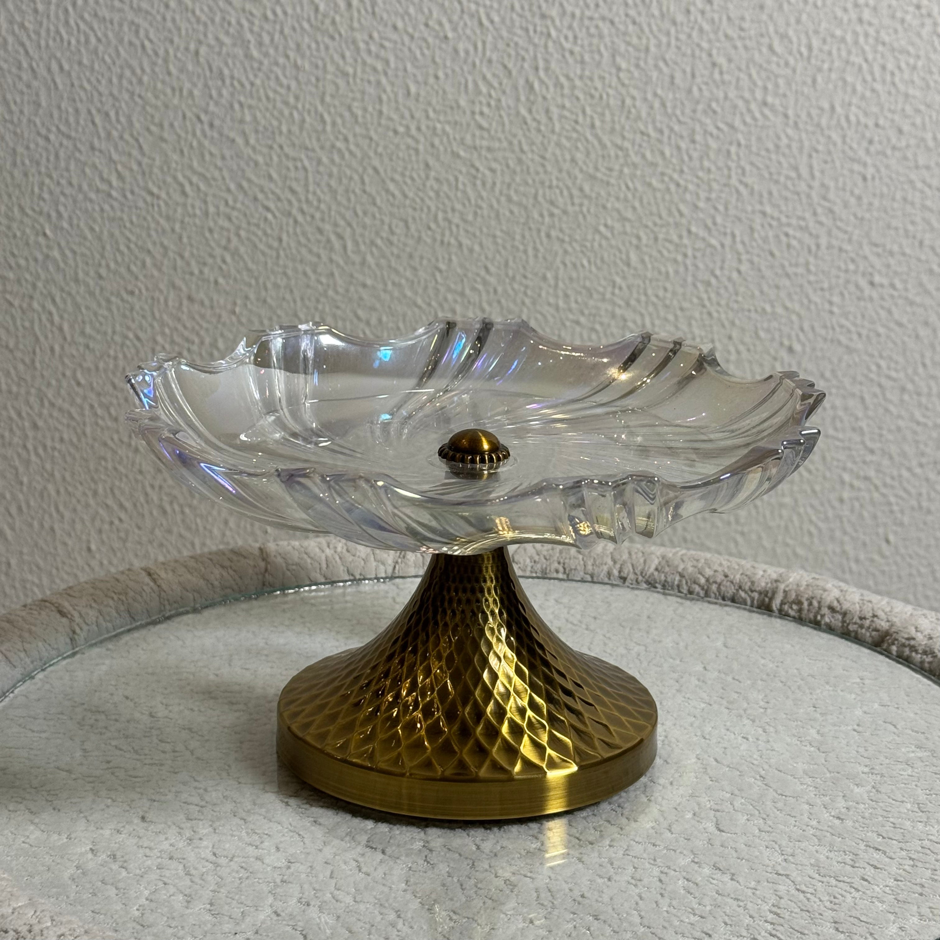 Gilded Crystal Platter