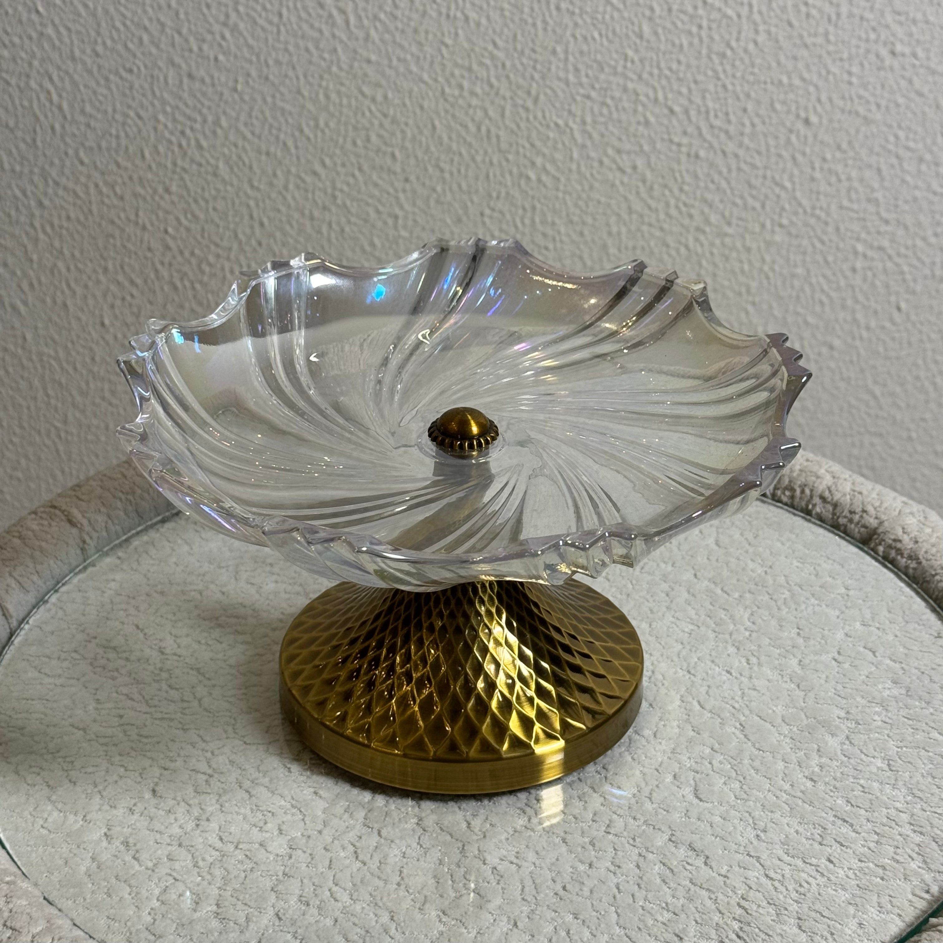 Gilded Crystal Platter