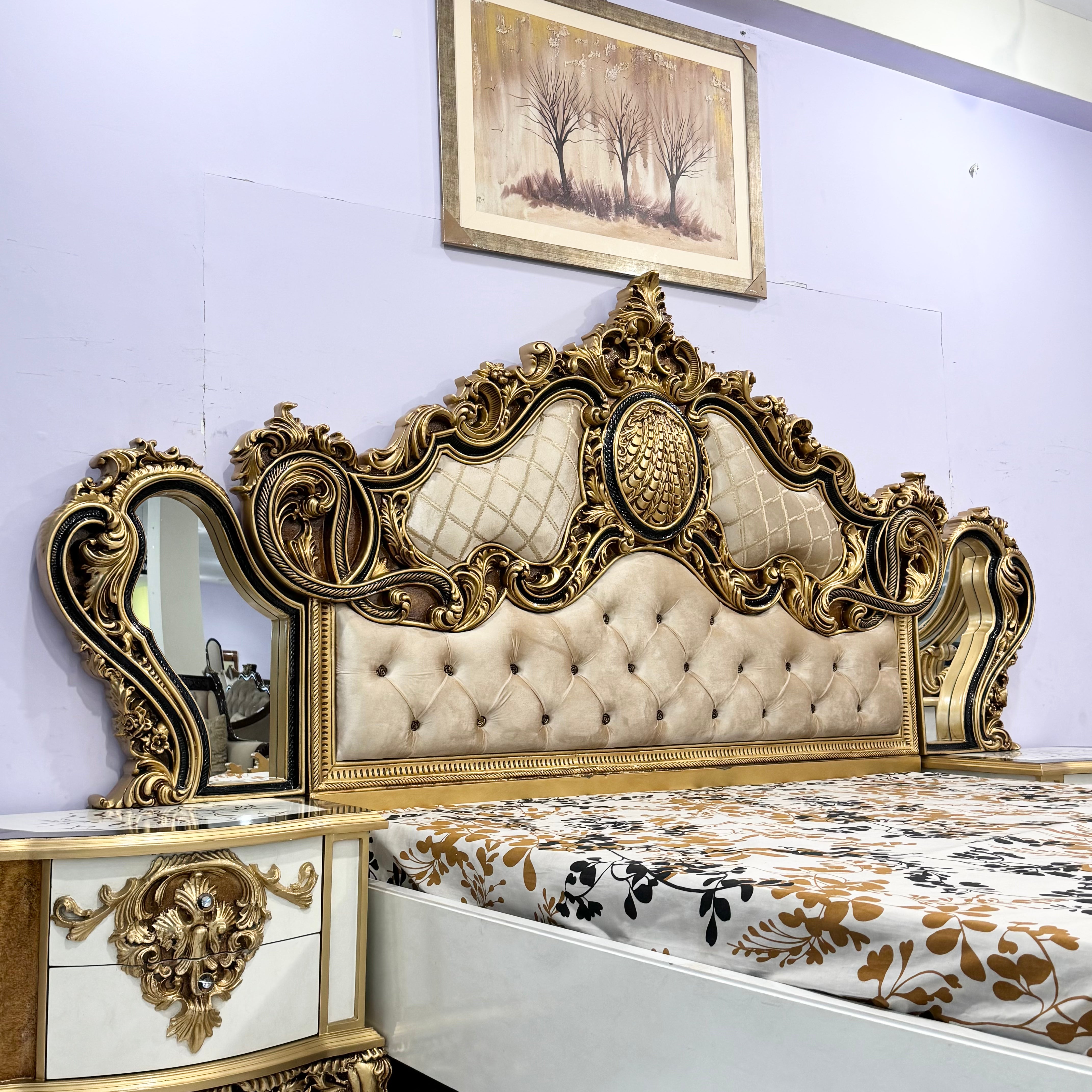 Imperial Gold Baroque Bed Suit