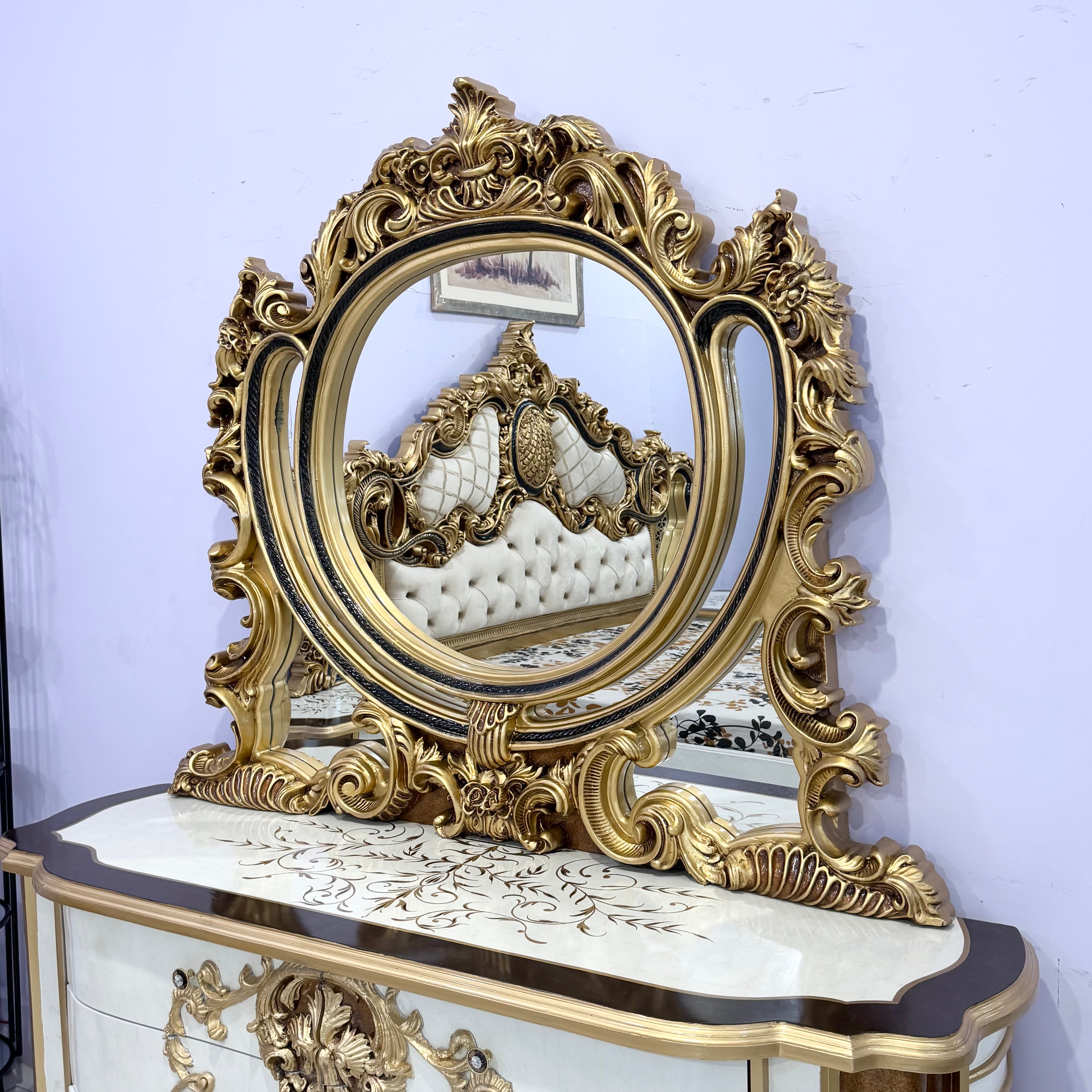 Imperial Gold Baroque Bed Suit