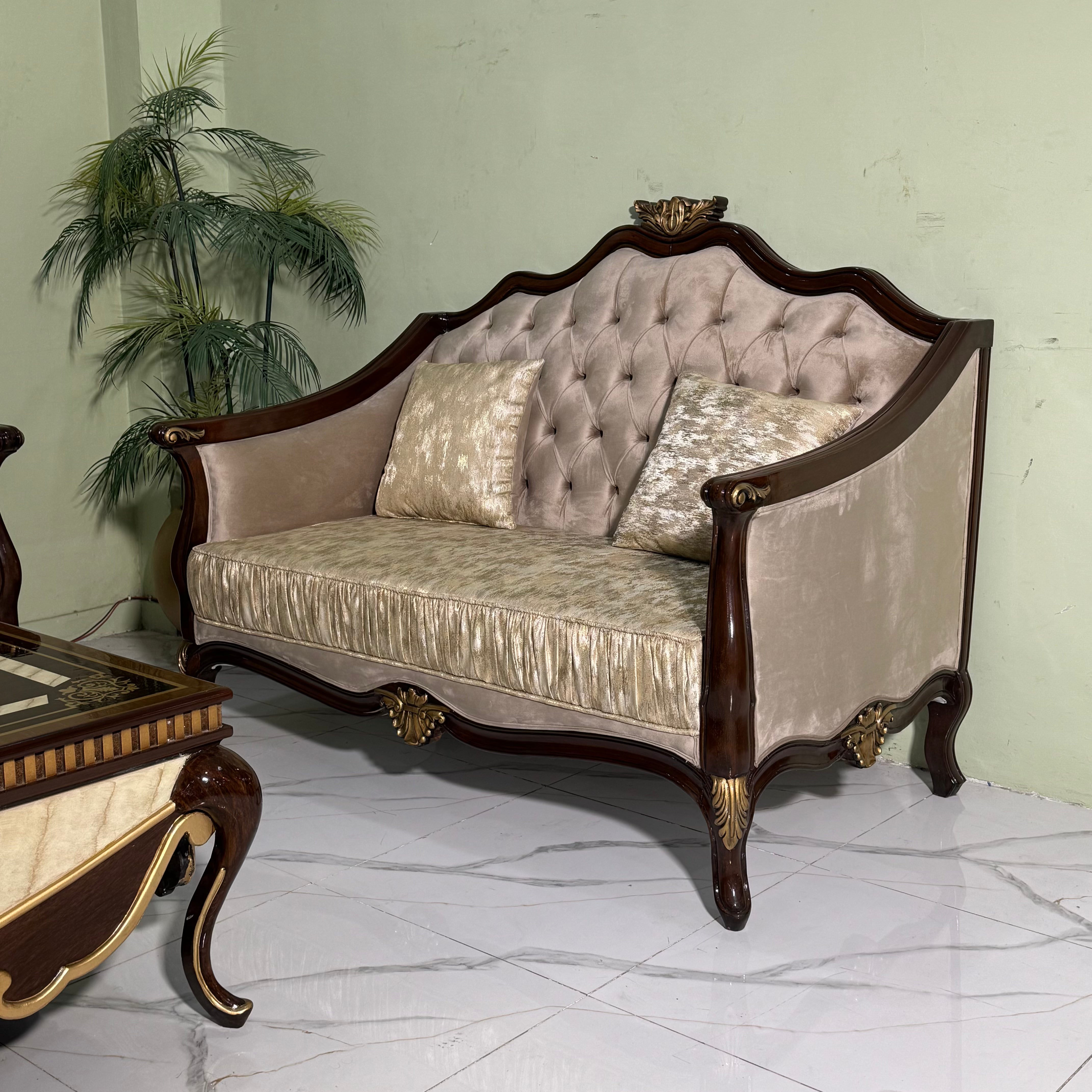 Artisan-Carved Classical Baroque Sofa Set #S71