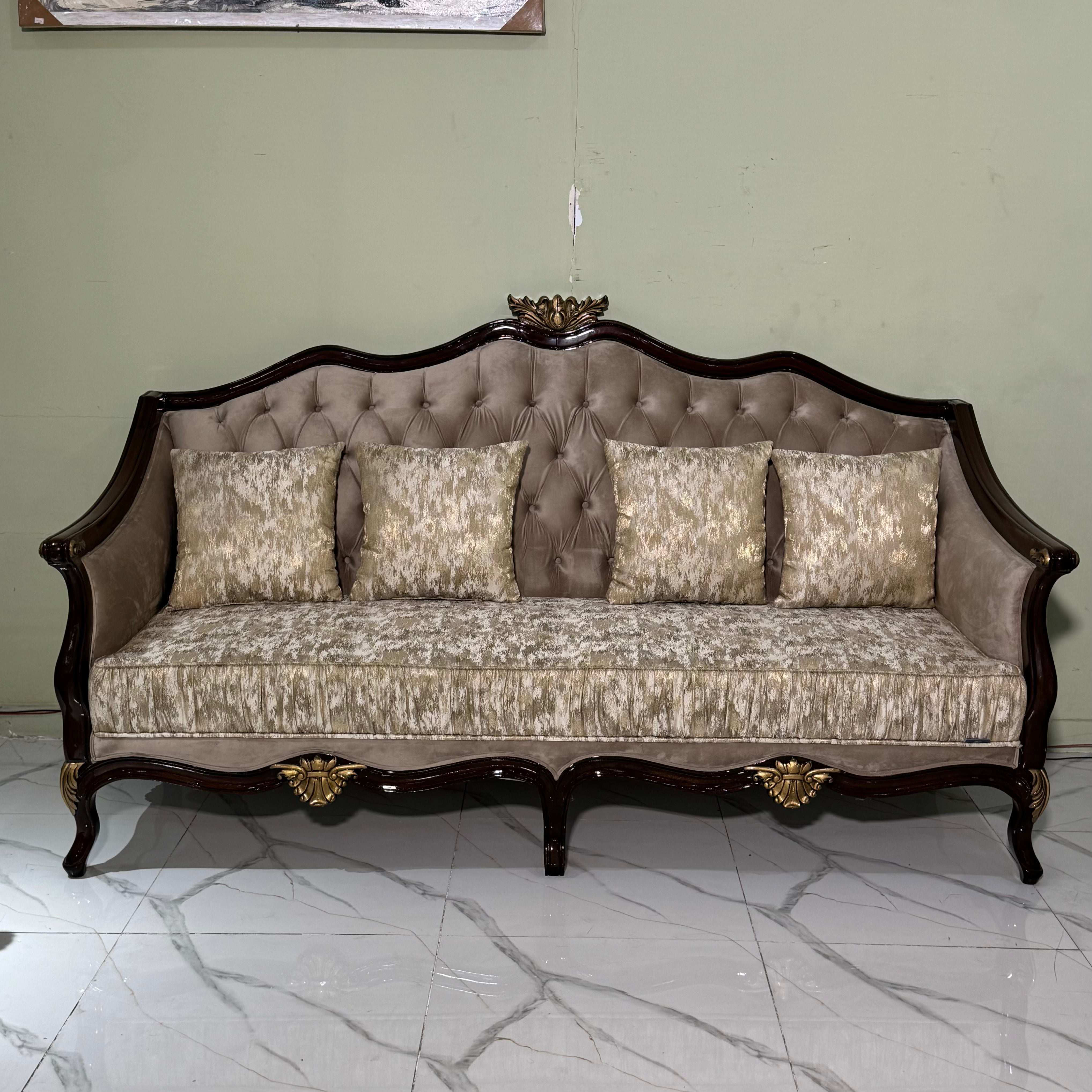 Artisan-Carved Classical Baroque Sofa Set #S71