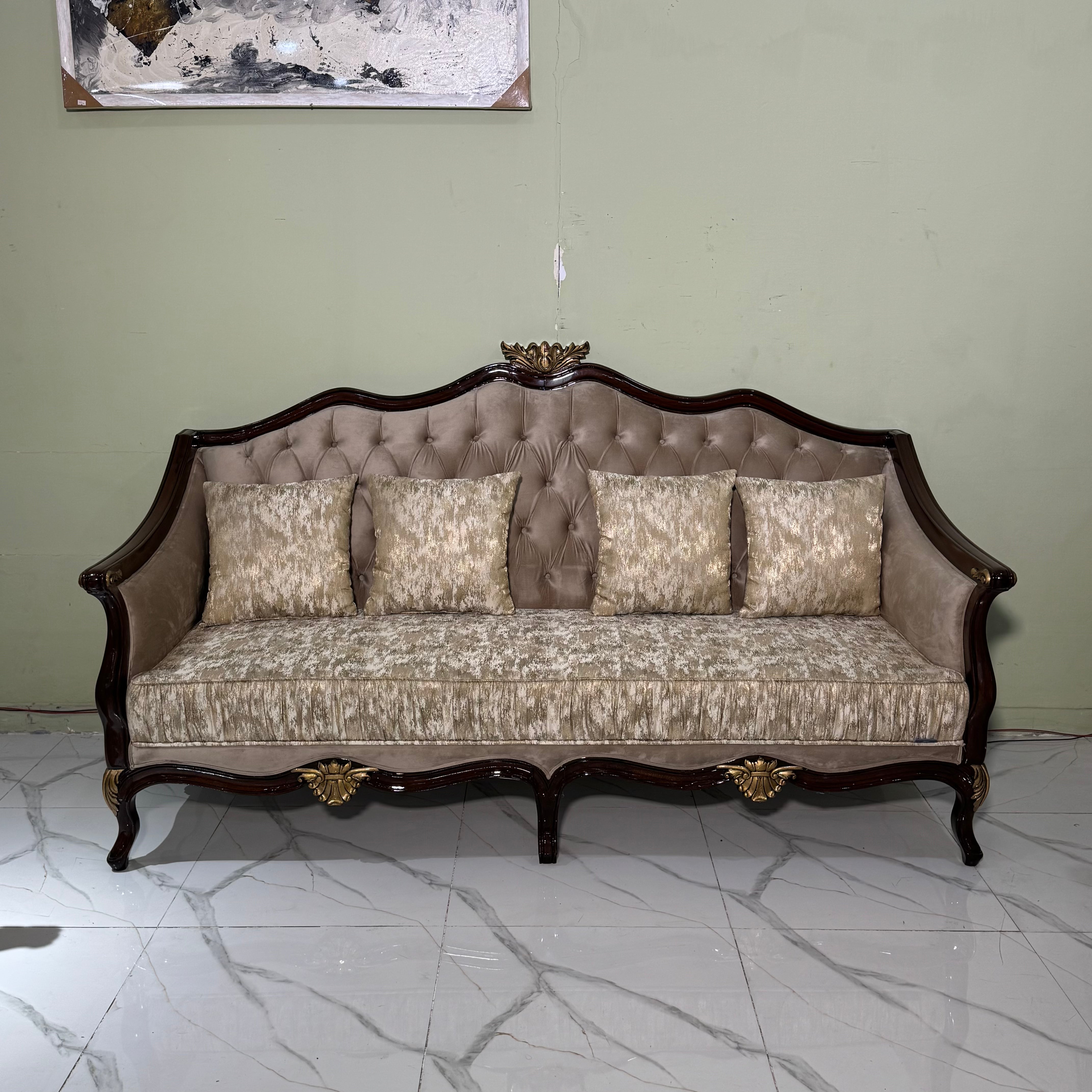 Artisan-Carved Classical Baroque Sofa Set #S71