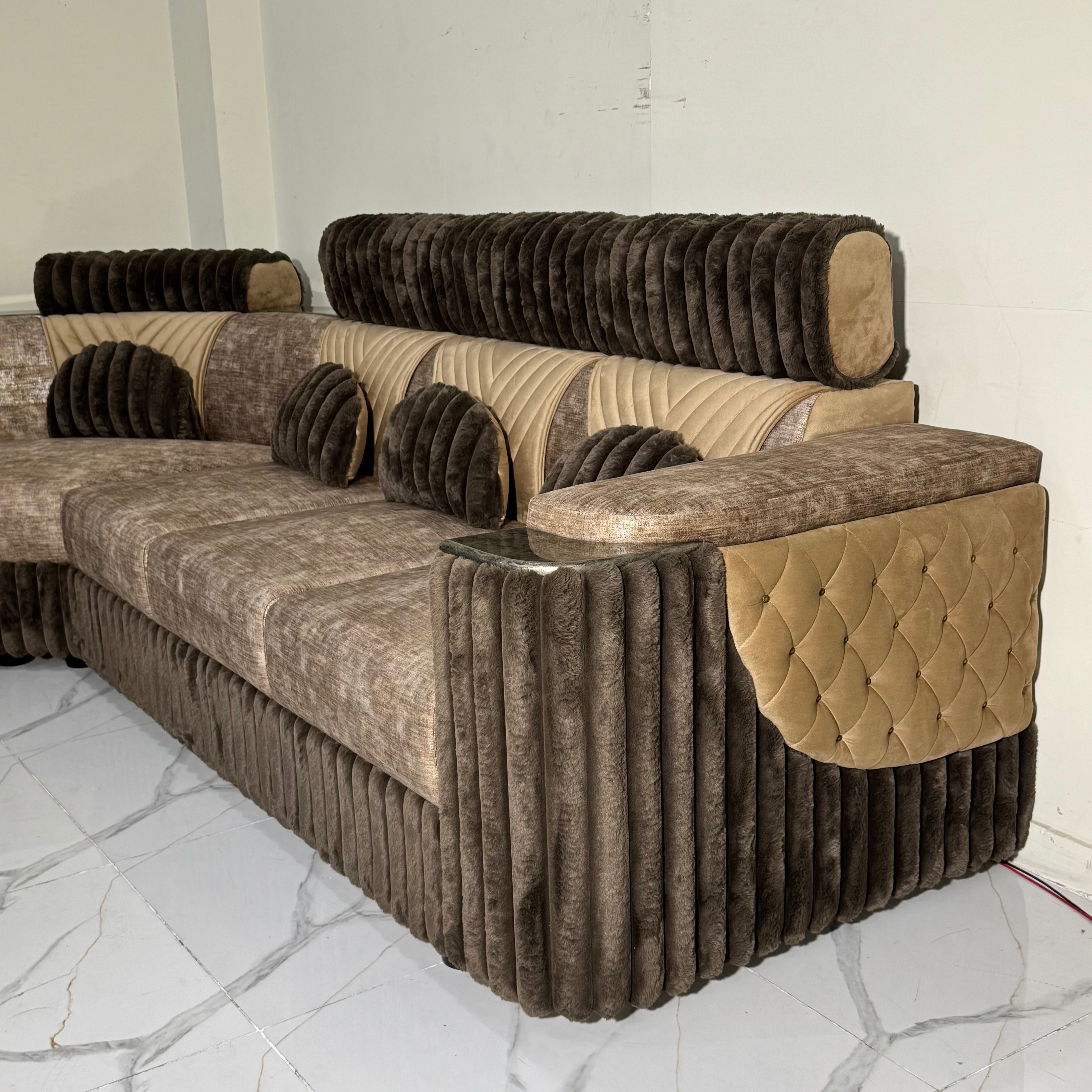 8 Seater L Shape Sofa LS33