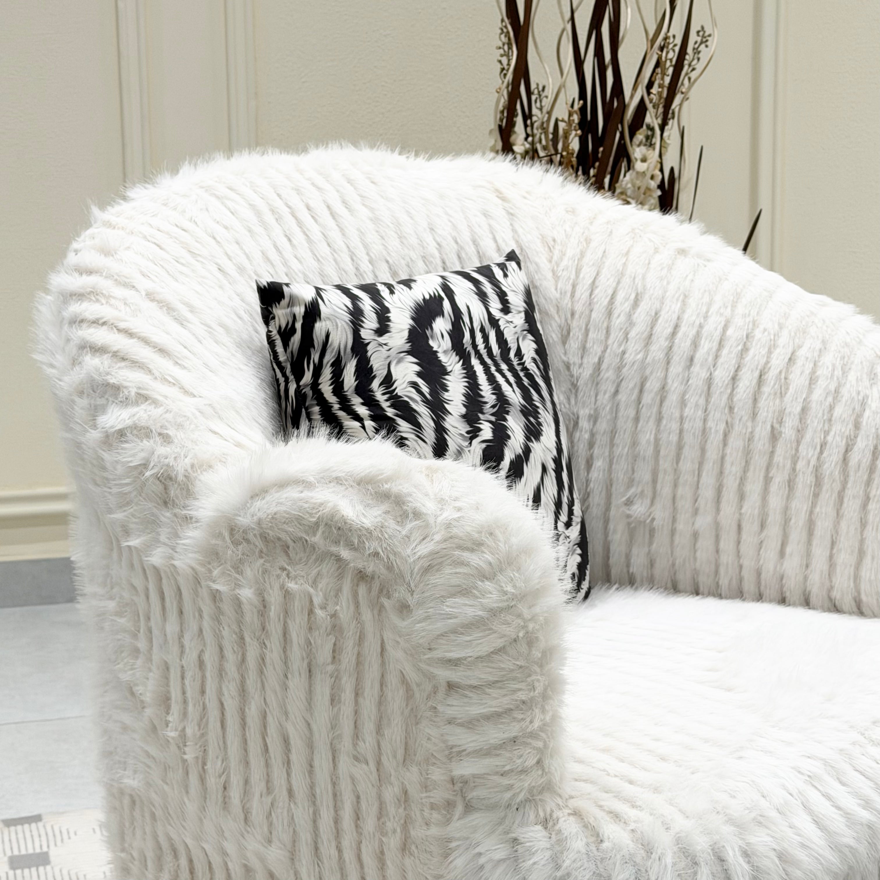 Cloudmere Ultra-Soft Faux Fur Accent Chair