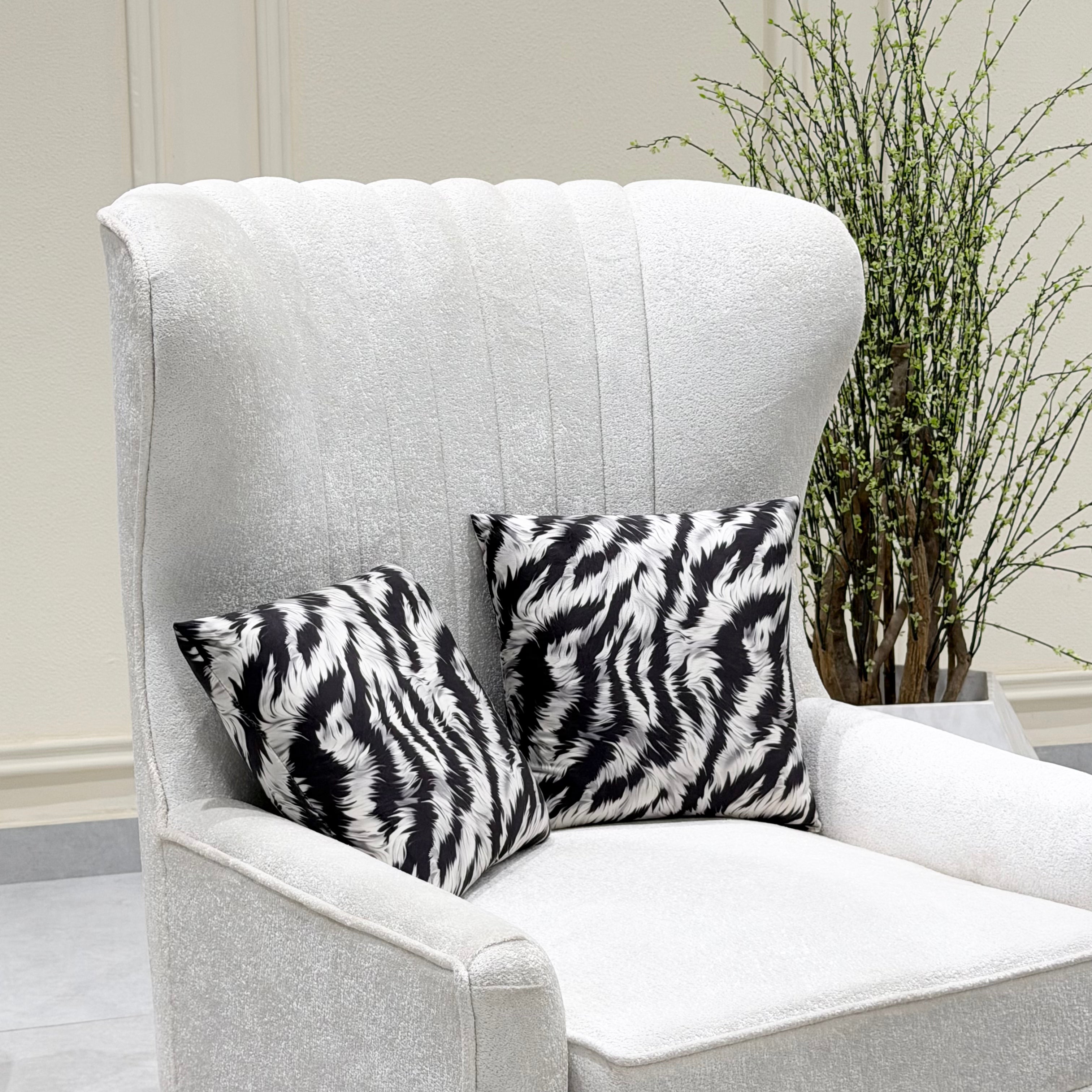 Crestwing Modern Velvet Wingback Accent Chair
