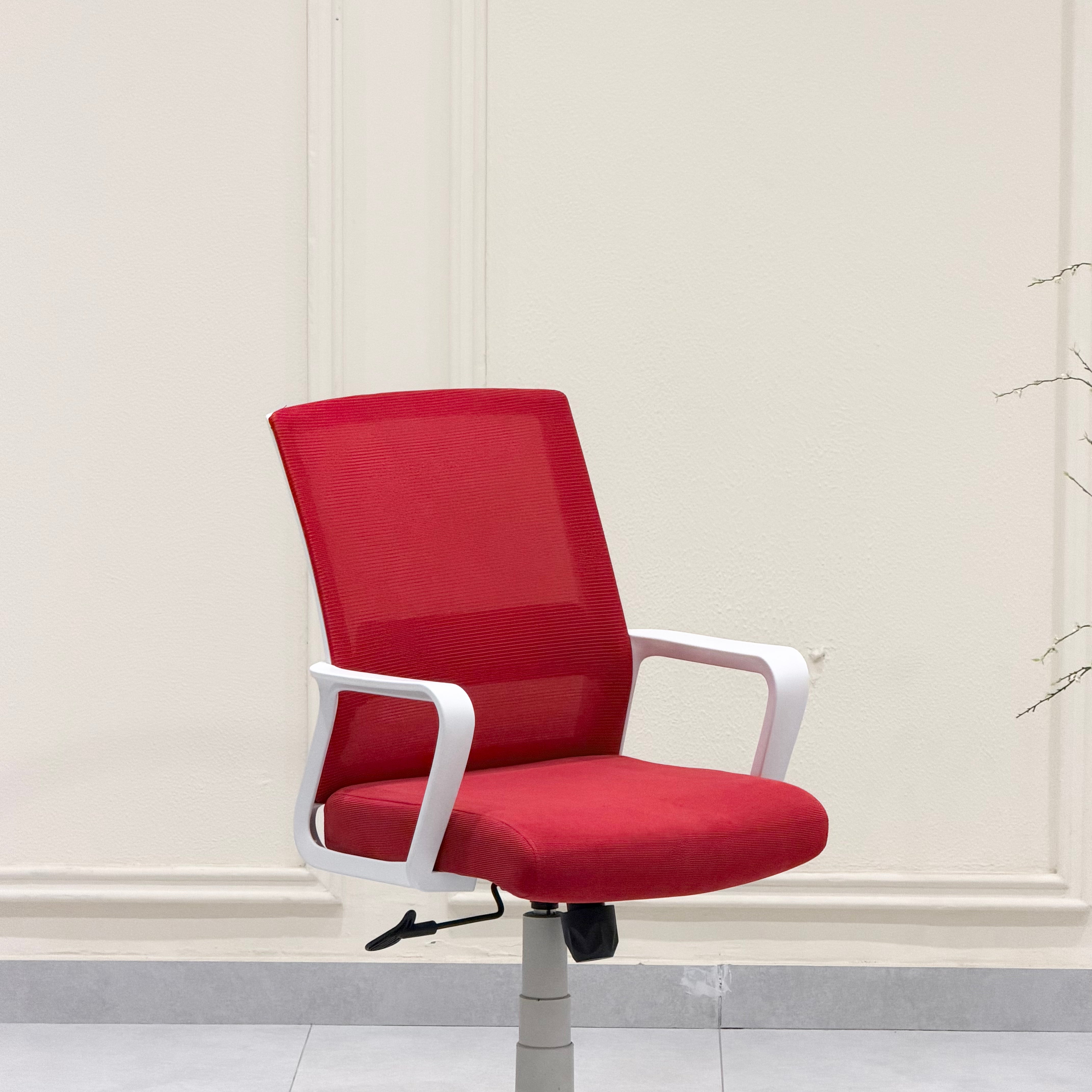 Modern Ergonomic Red Mesh Office Chair