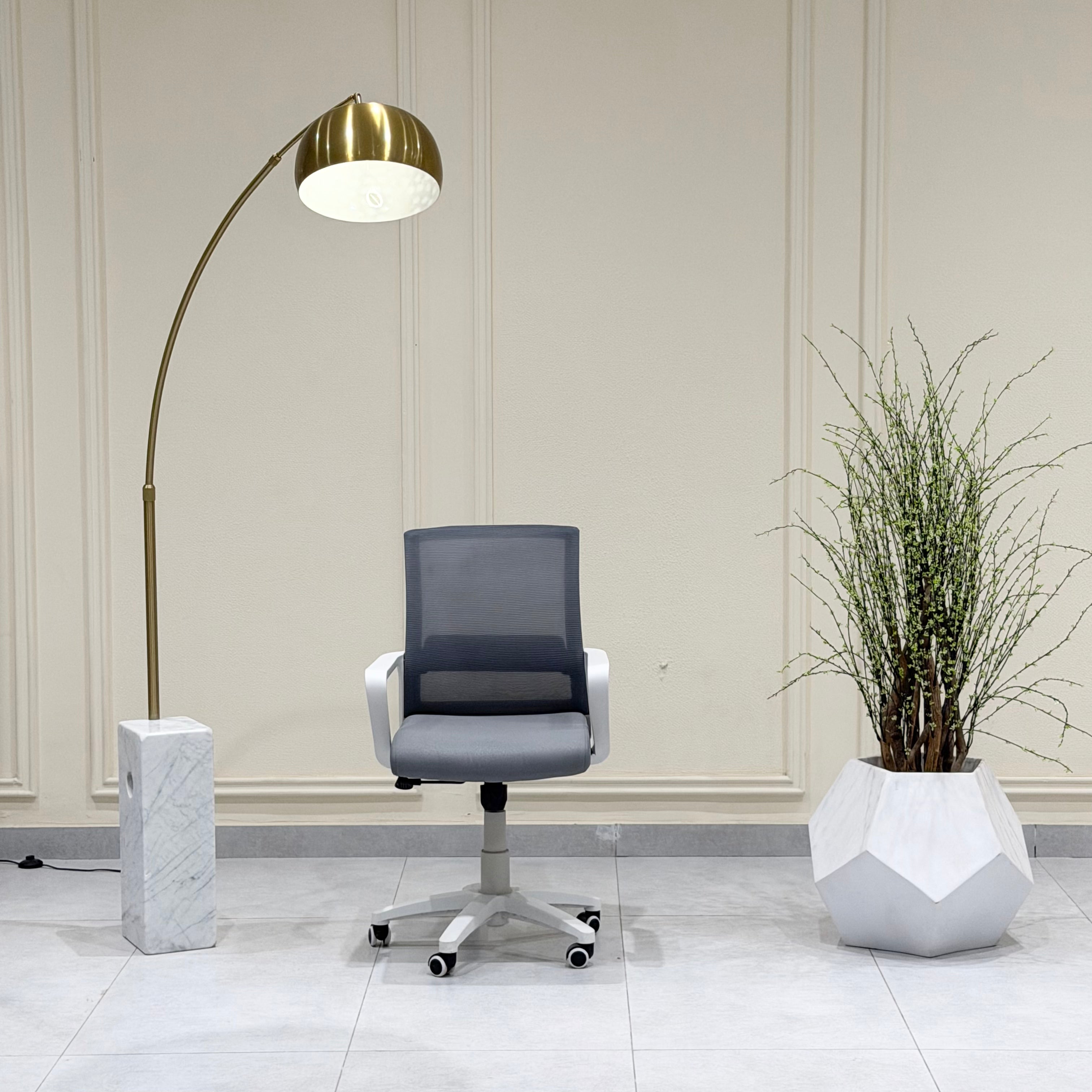 Modern Ergonomic Grey Mesh Office Chair