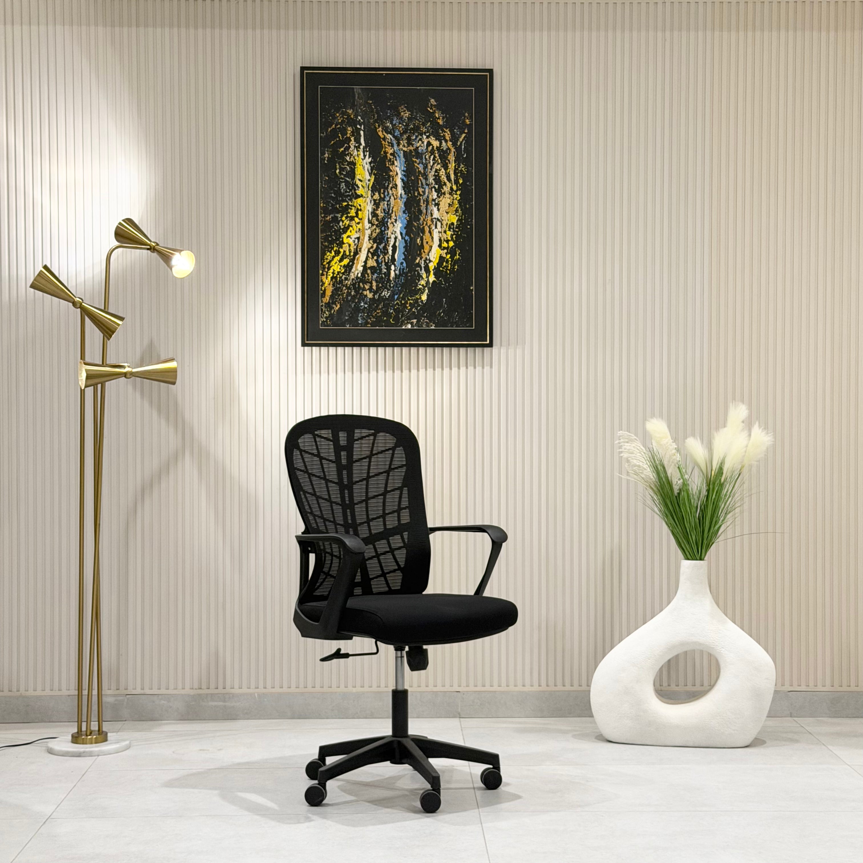 Ergonomic High-Back Black Mesh Office Chair