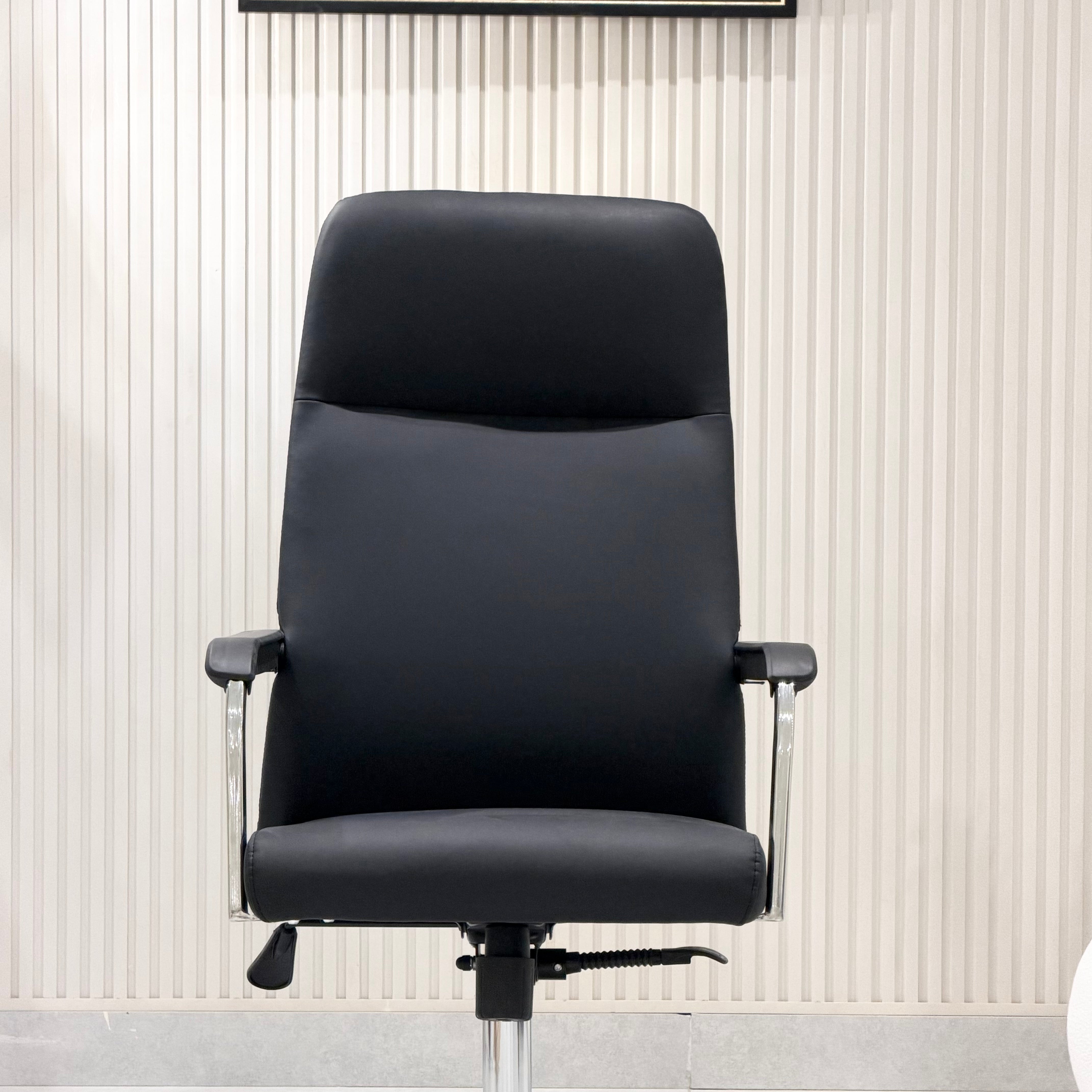 Executive High-Back Black Leatherette Office Chair