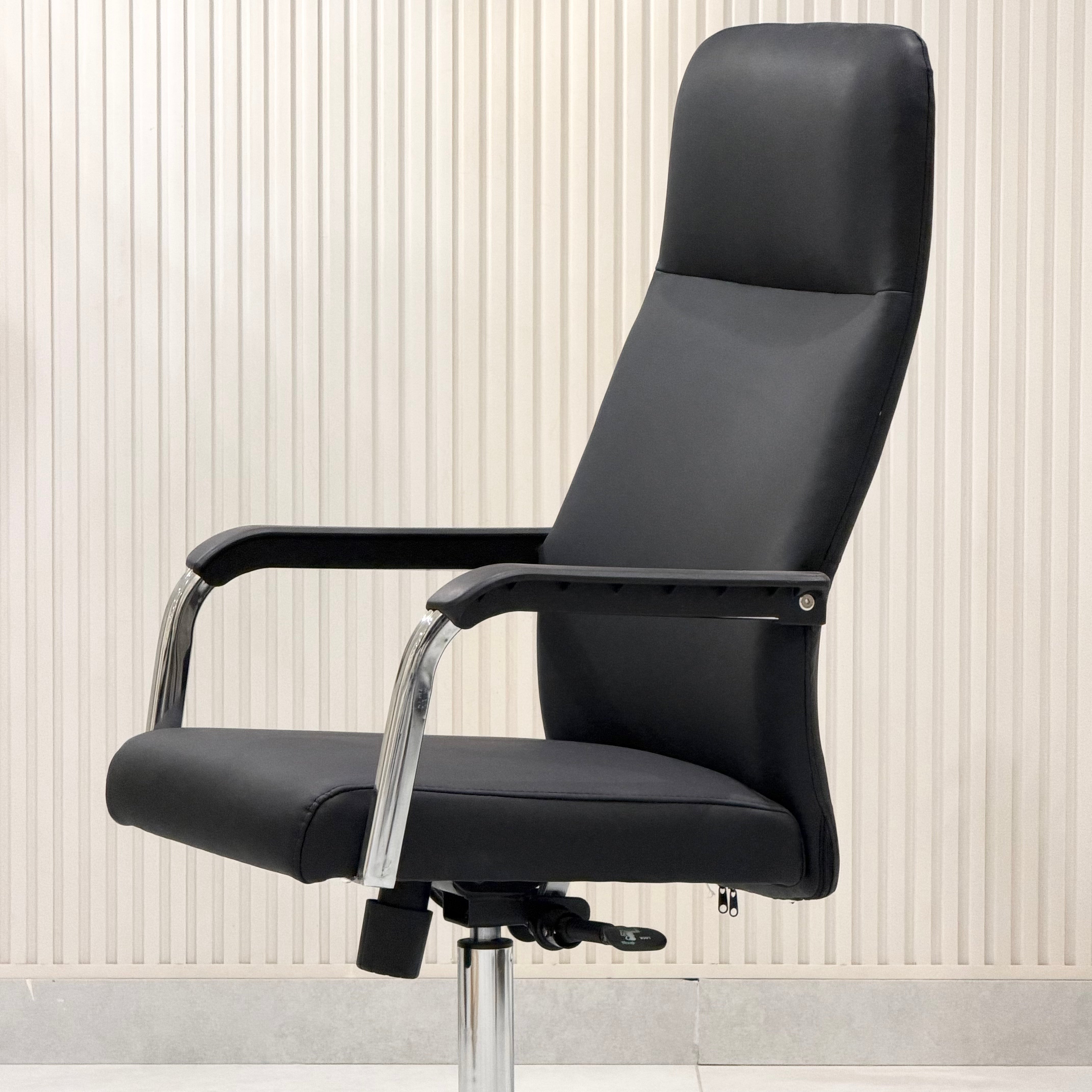 Executive High-Back Black Leatherette Office Chair