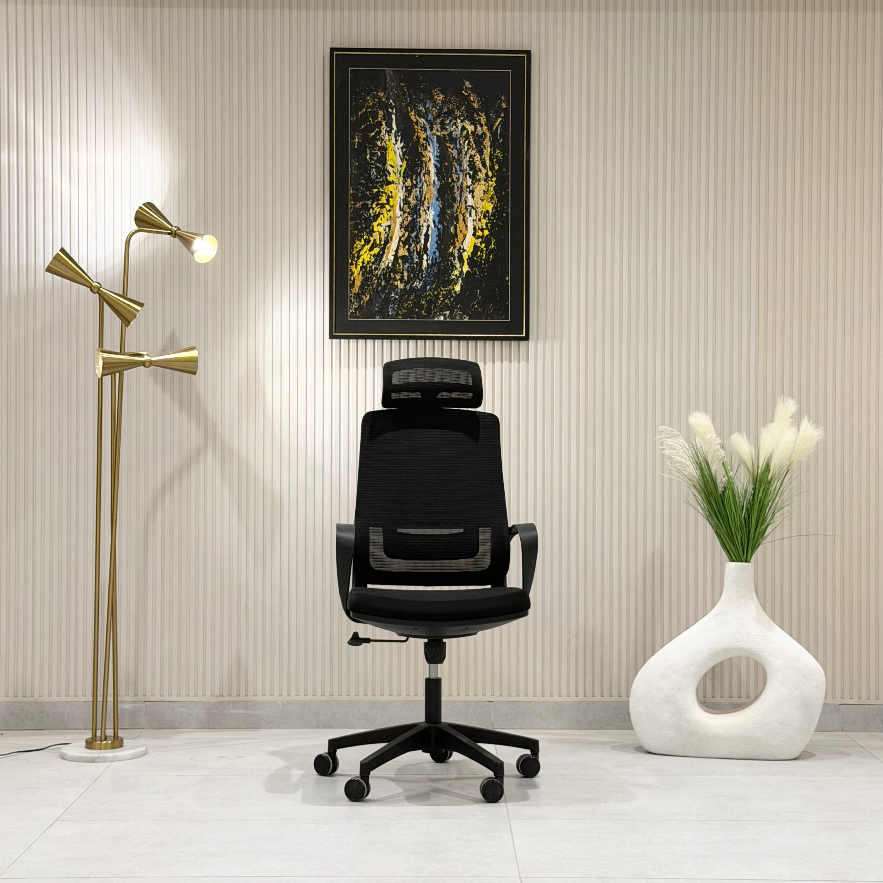 Ergonomic High-Back Black Mesh Office Chair