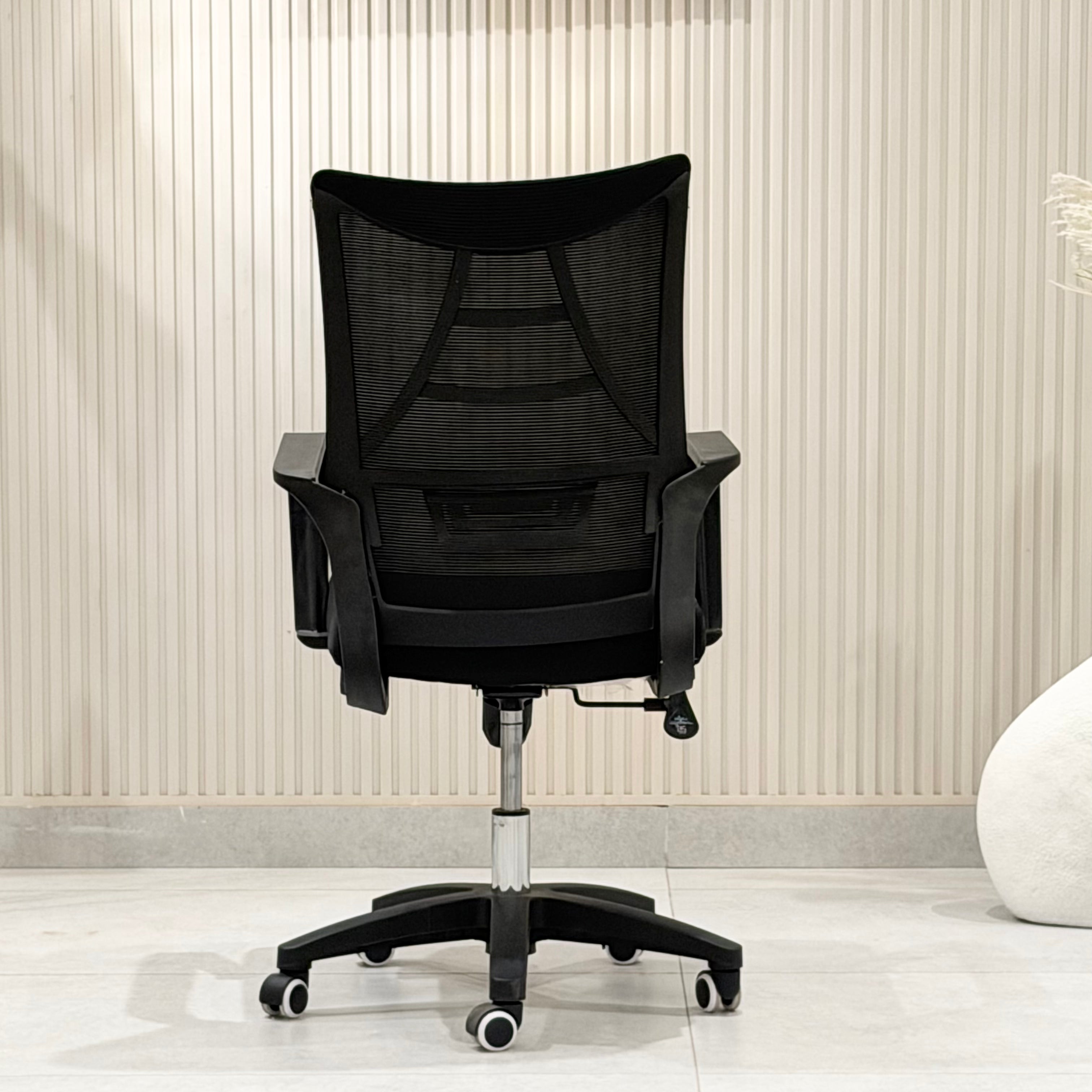 Mid-Back Ergonomic Black Mesh Office Chair