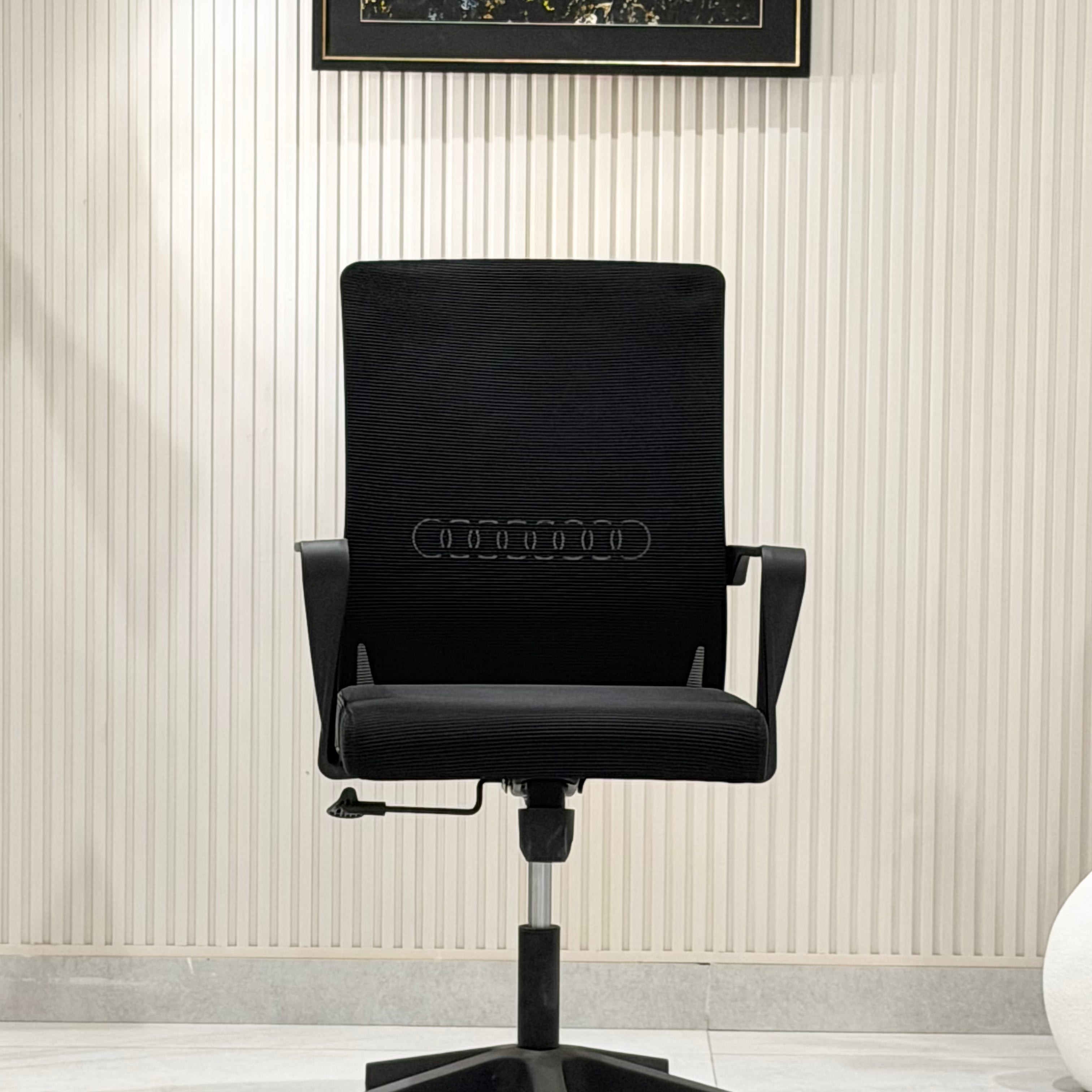 Mid-Back Ergonomic Black Fabric Office Chair