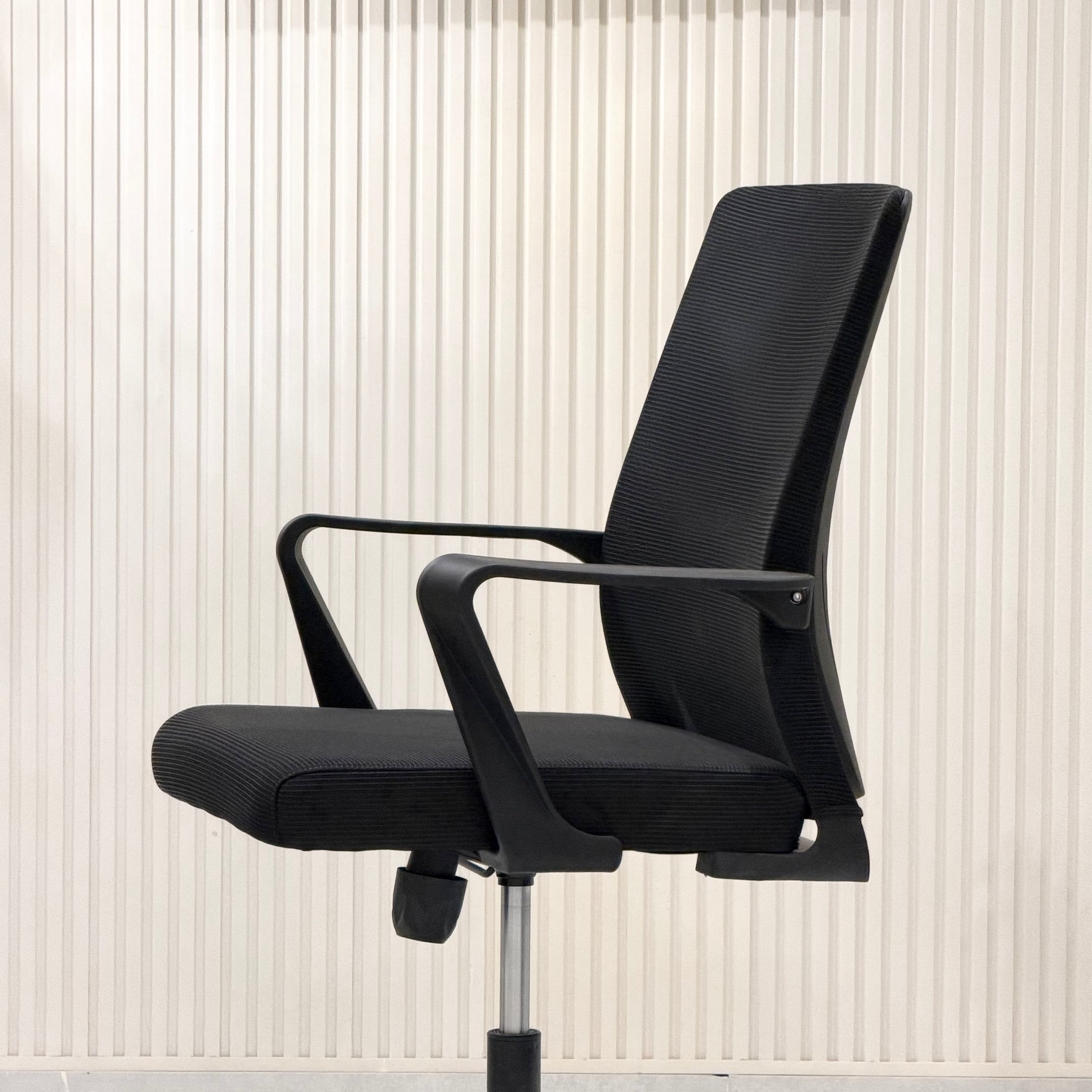 Mid-Back Ergonomic Black Fabric Office Chair