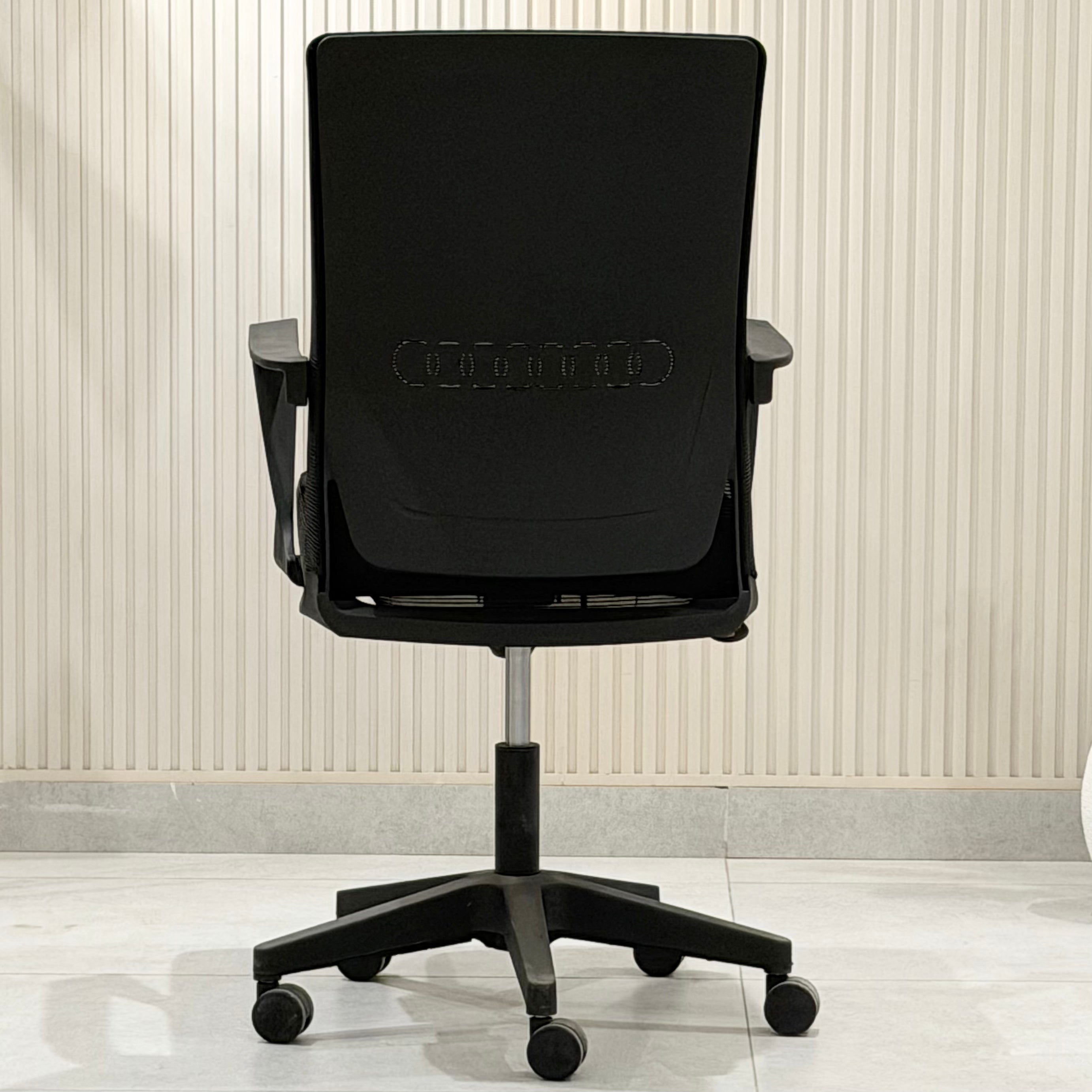 Mid-Back Ergonomic Black Fabric Office Chair