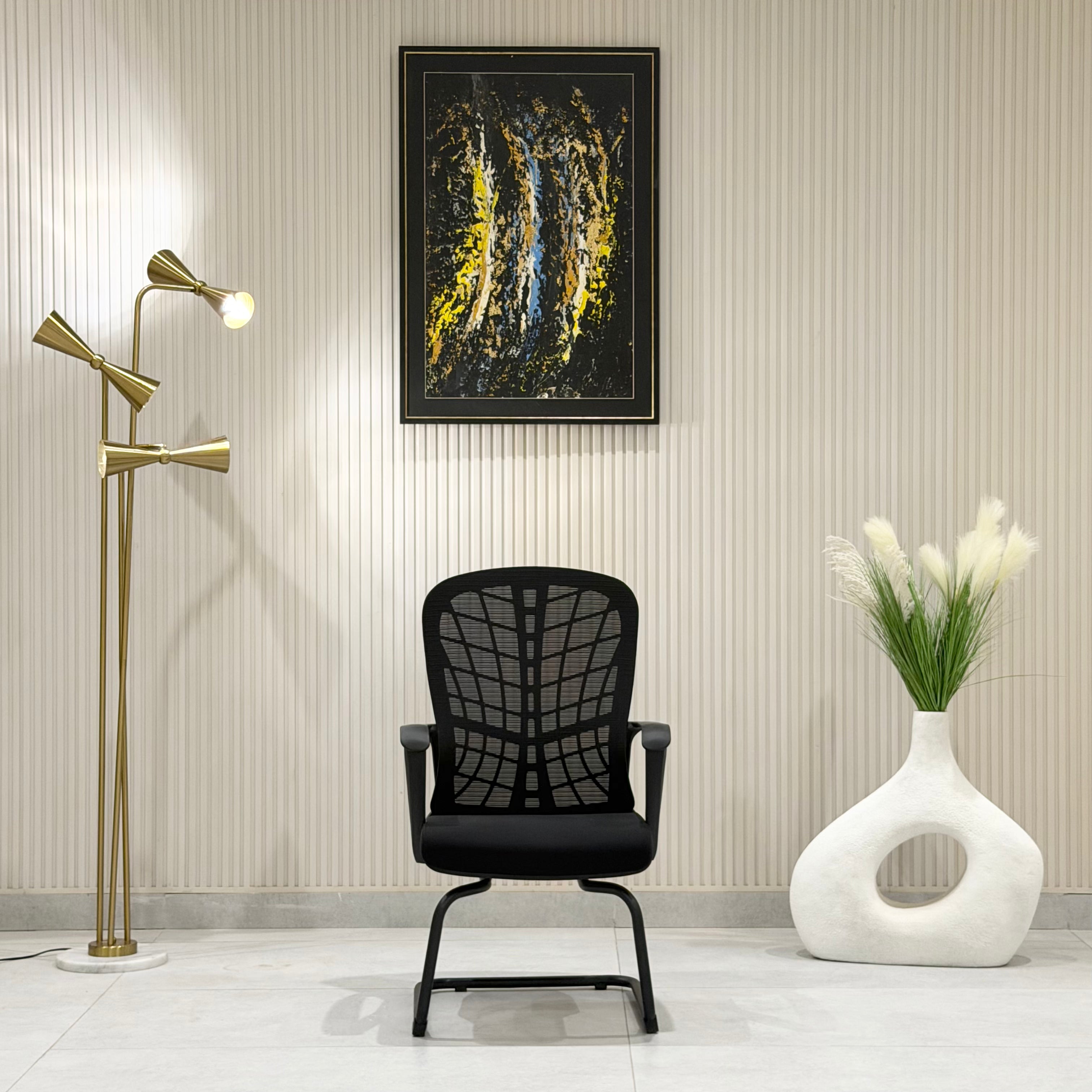 Ergonomic Black Mesh Cantilever Office Chair