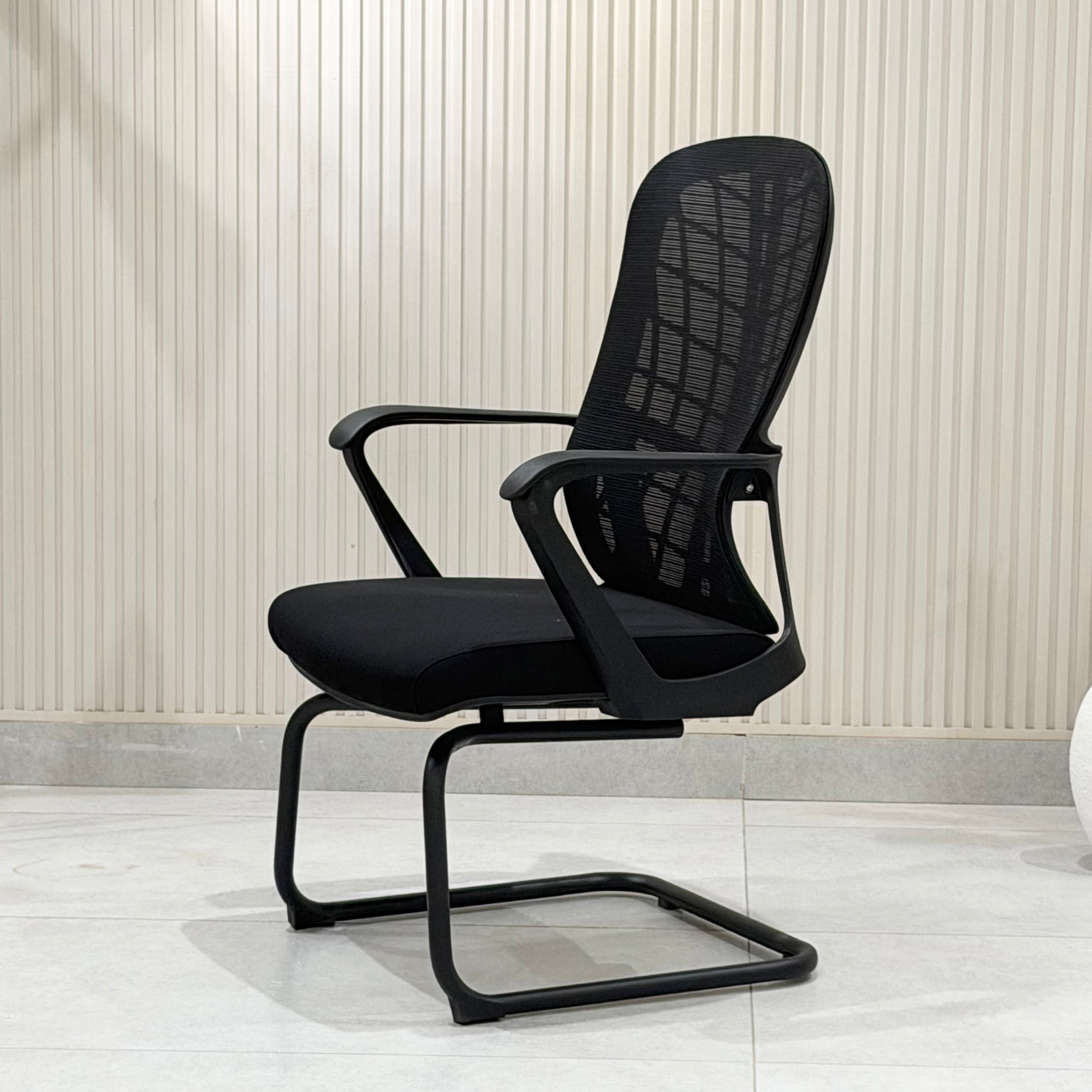 Ergonomic Black Mesh Cantilever Office Chair