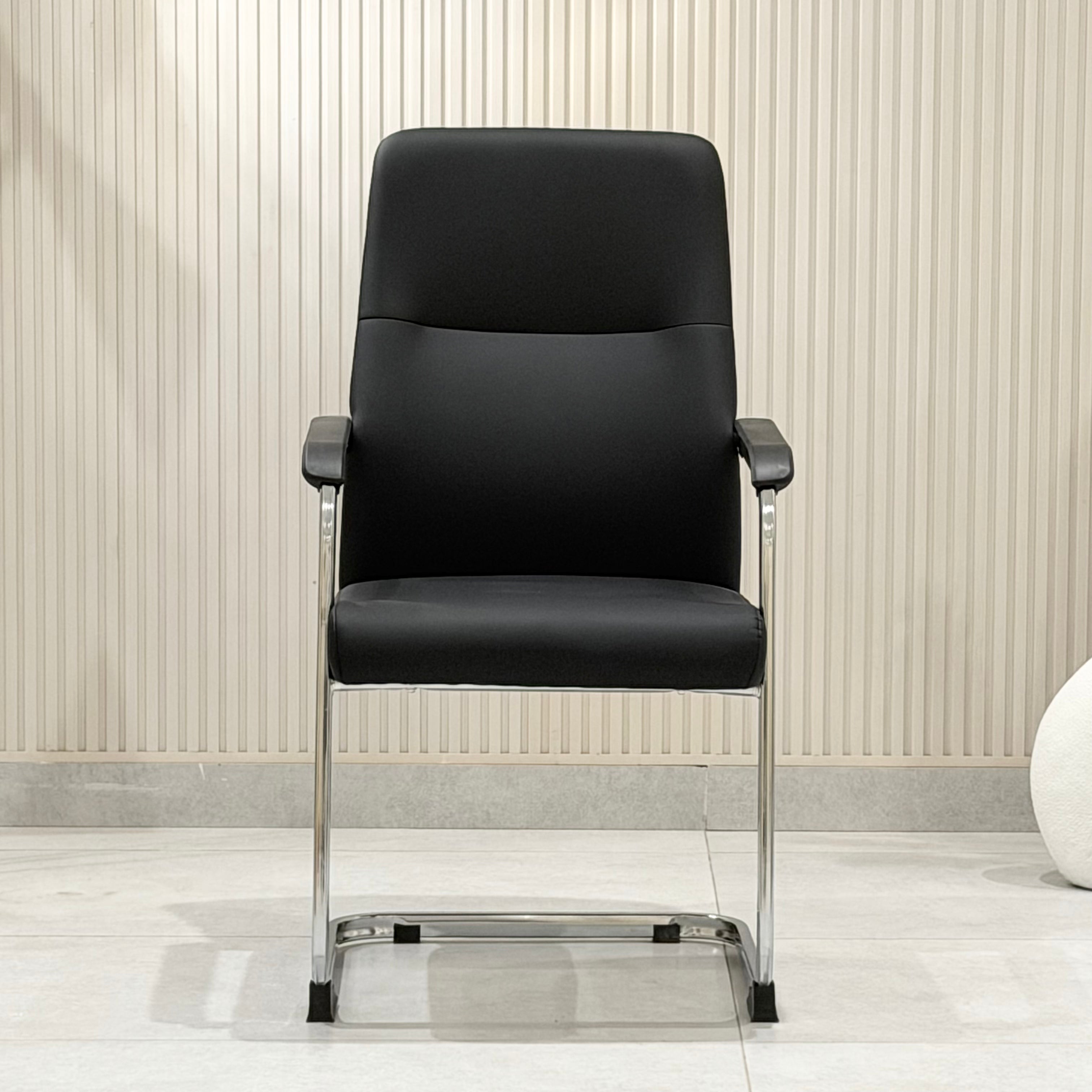 Executive Black Leatherette Cantilever Office Chair