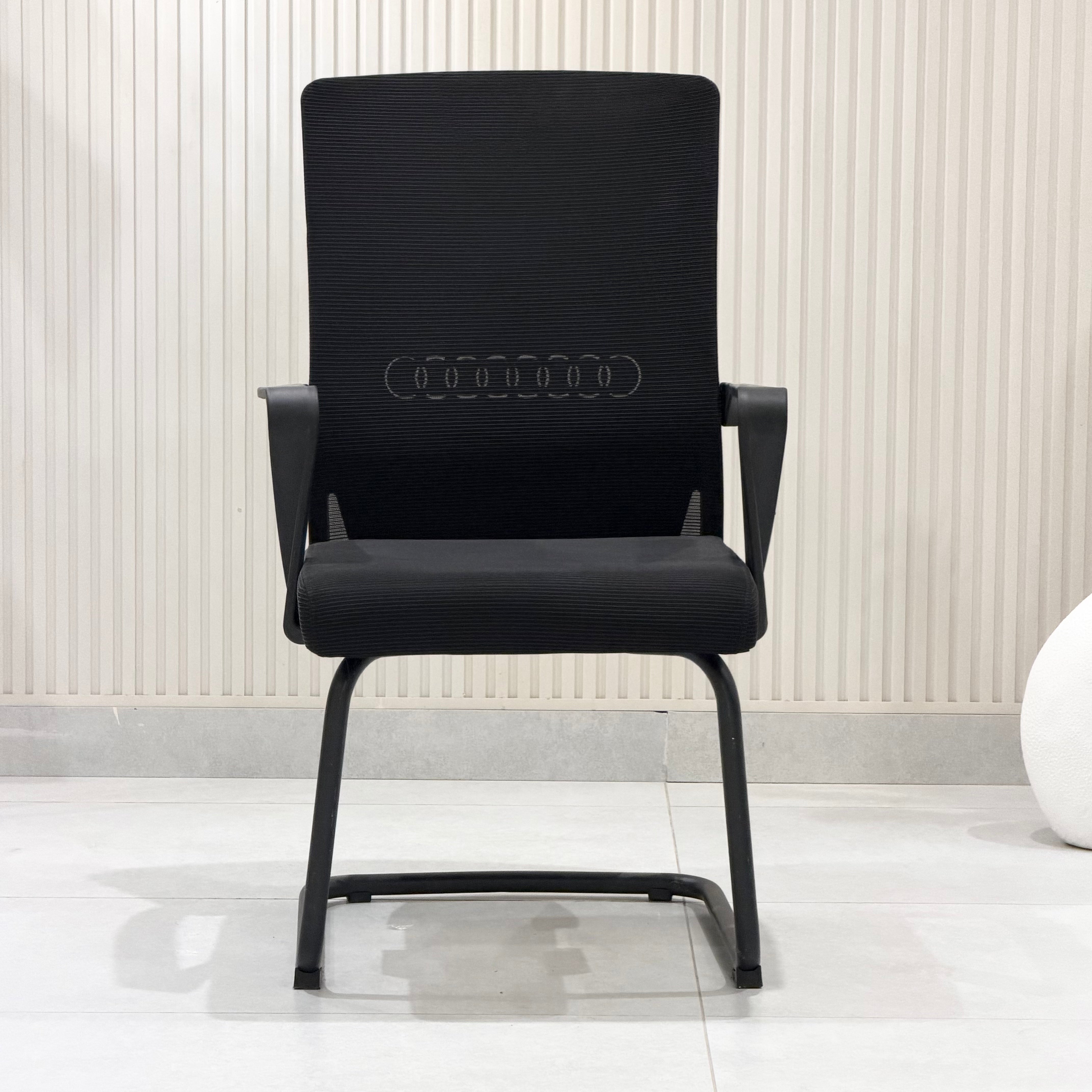 Mid-Back Modern Black Fabric Cantilever Office Chair
