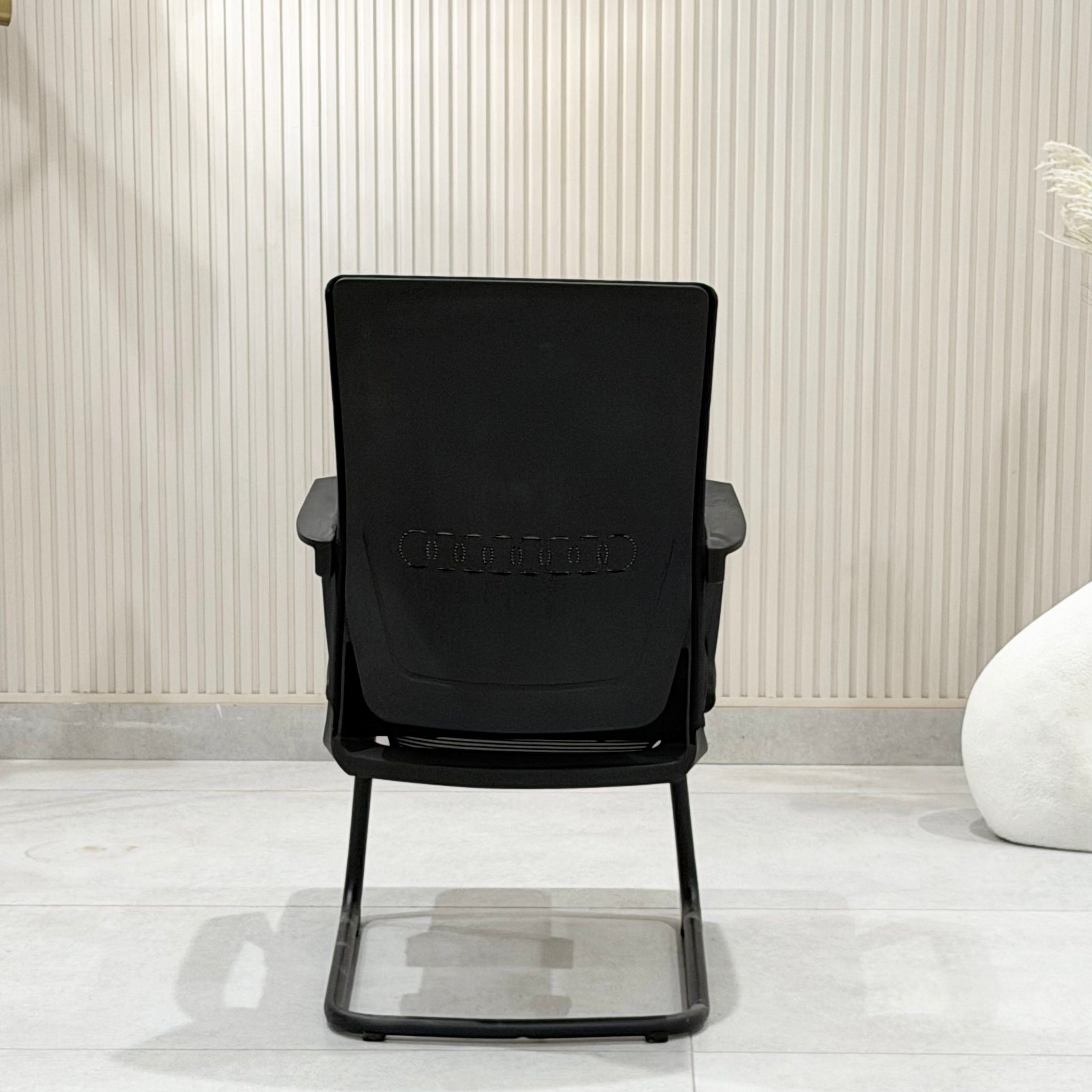Mid-Back Modern Black Fabric Cantilever Office Chair