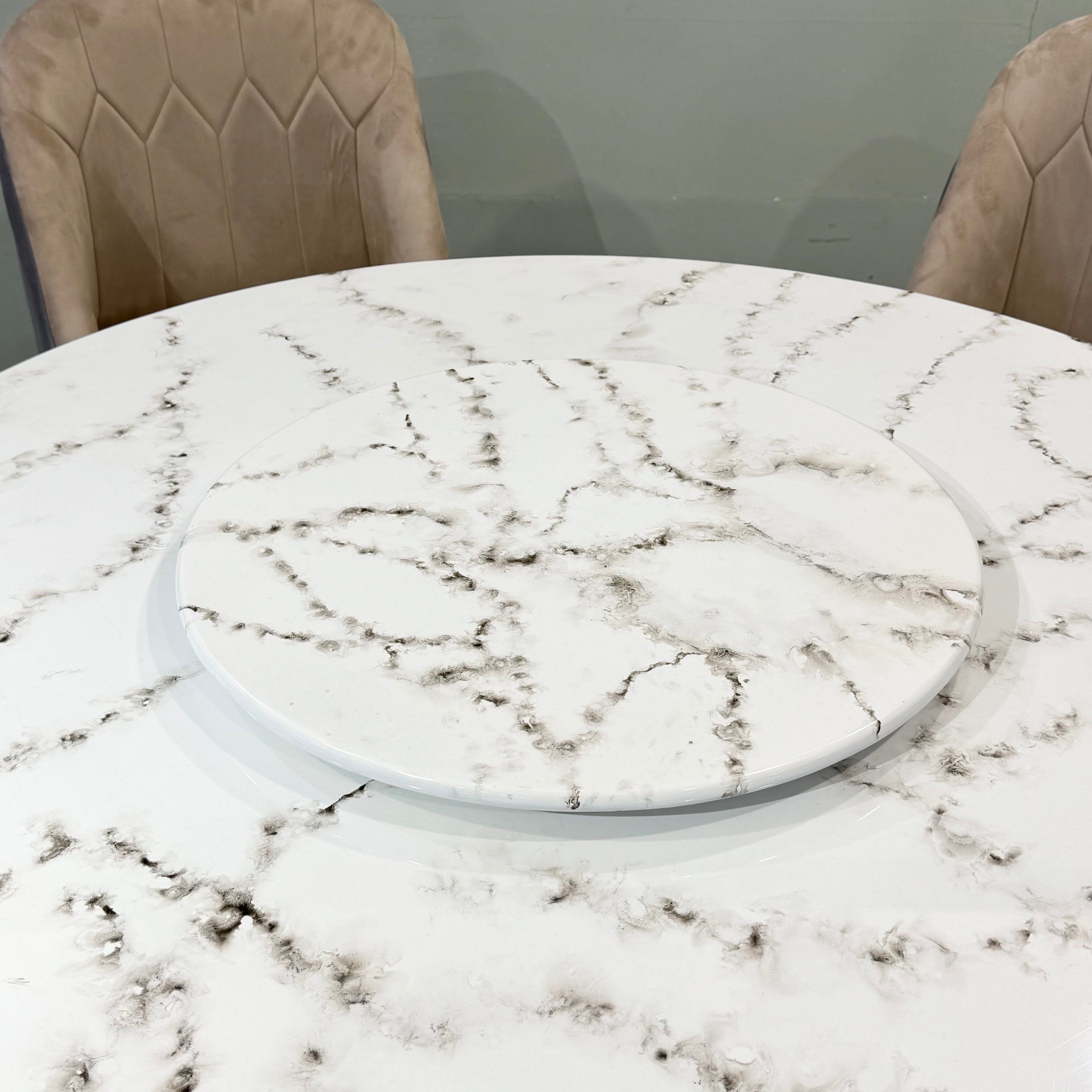Velvet Luxury Dining Set (6-Seater)  - Sd01