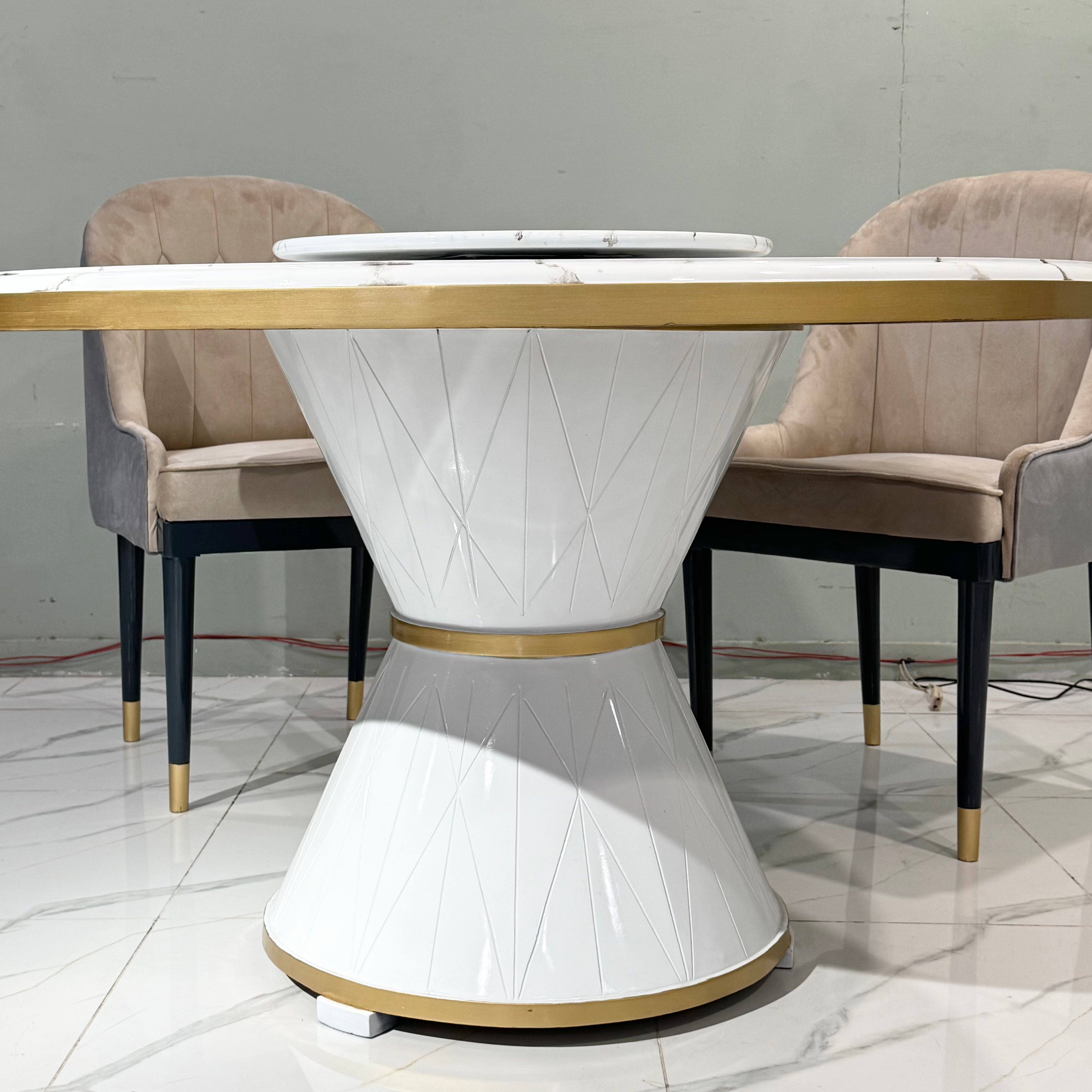 Velvet Luxury Dining Set (6-Seater)  - Sd01