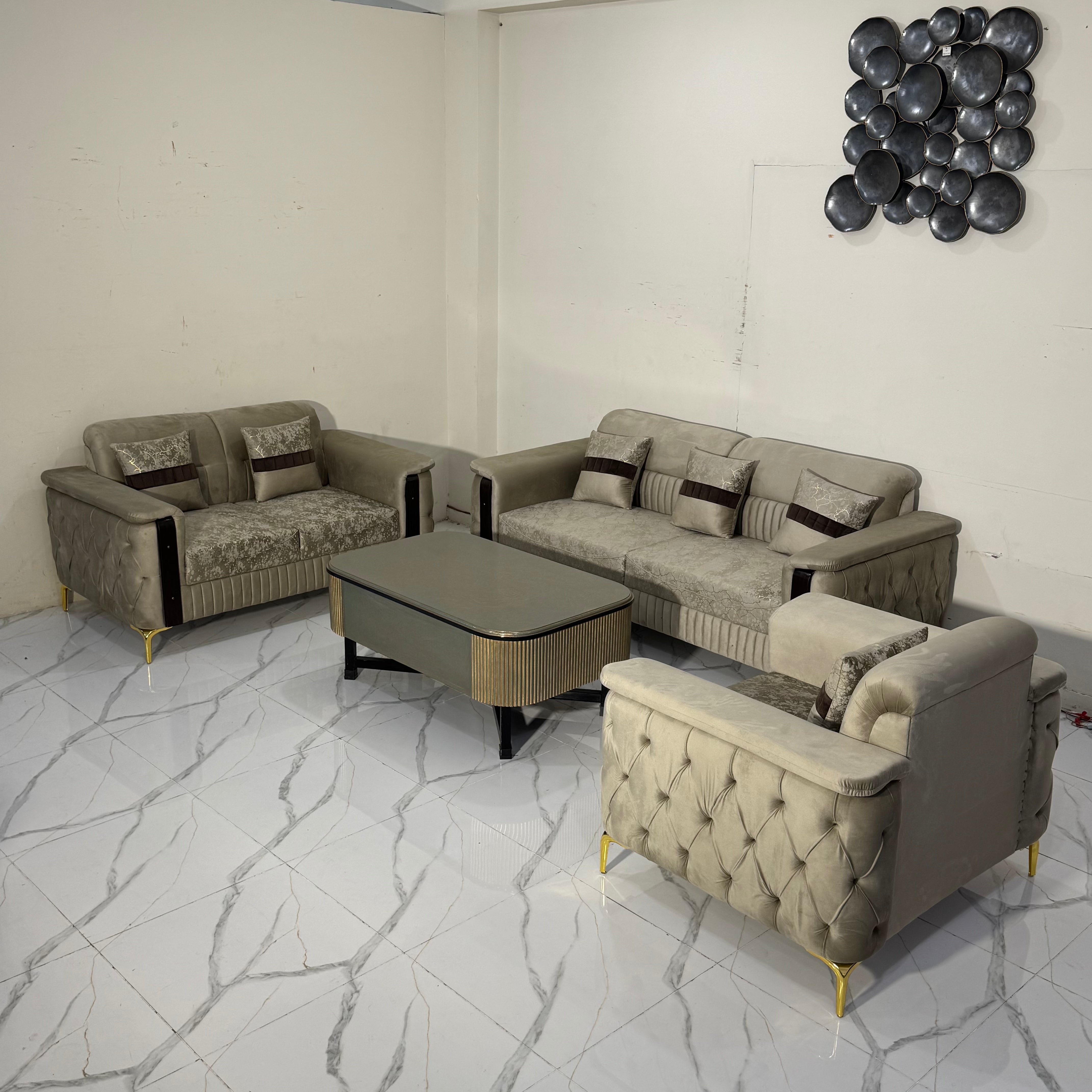 Opulence Tufted Velvet Sofa Set #S67
