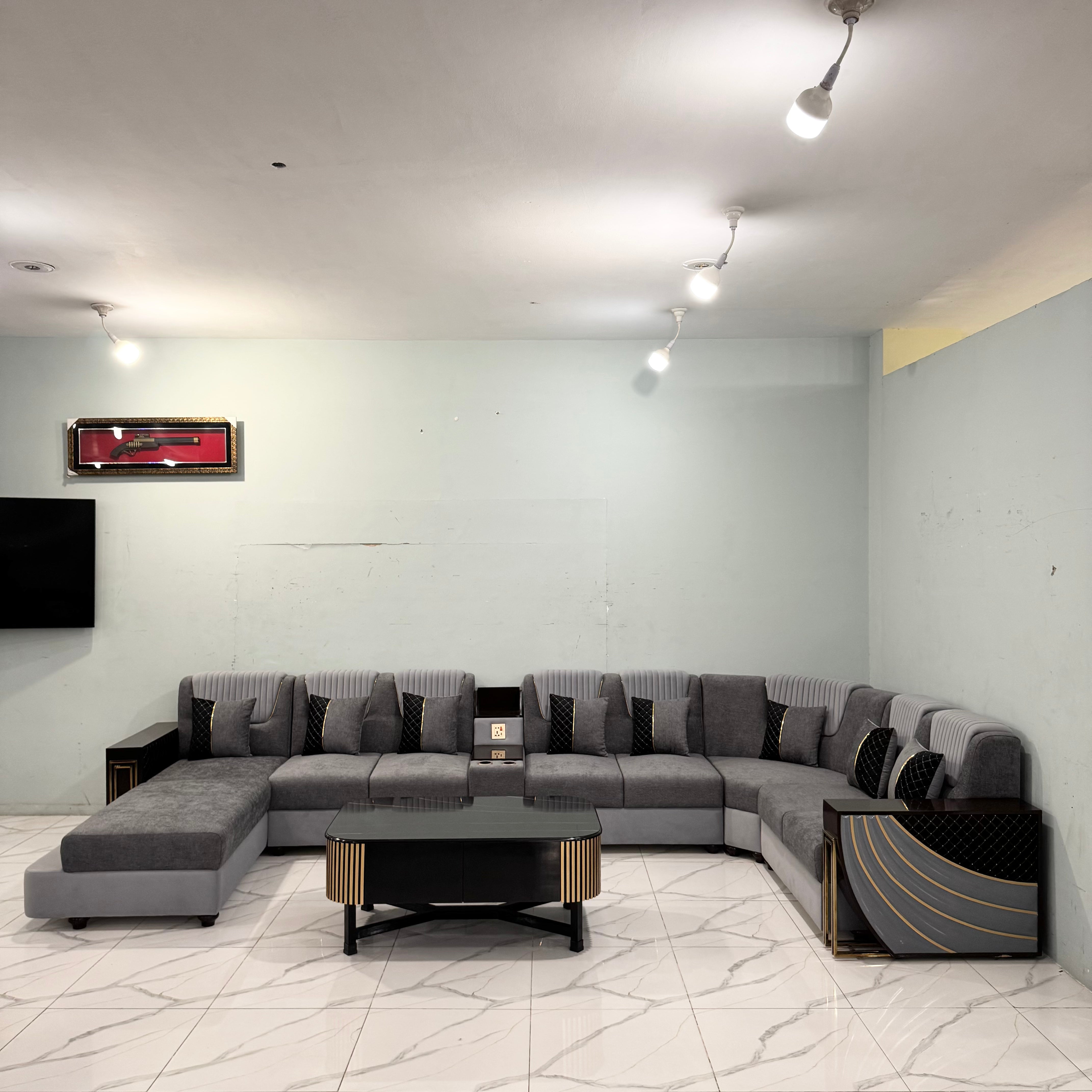 12-Seater Luxury U-Shape Sectional Sofa Set # LS38