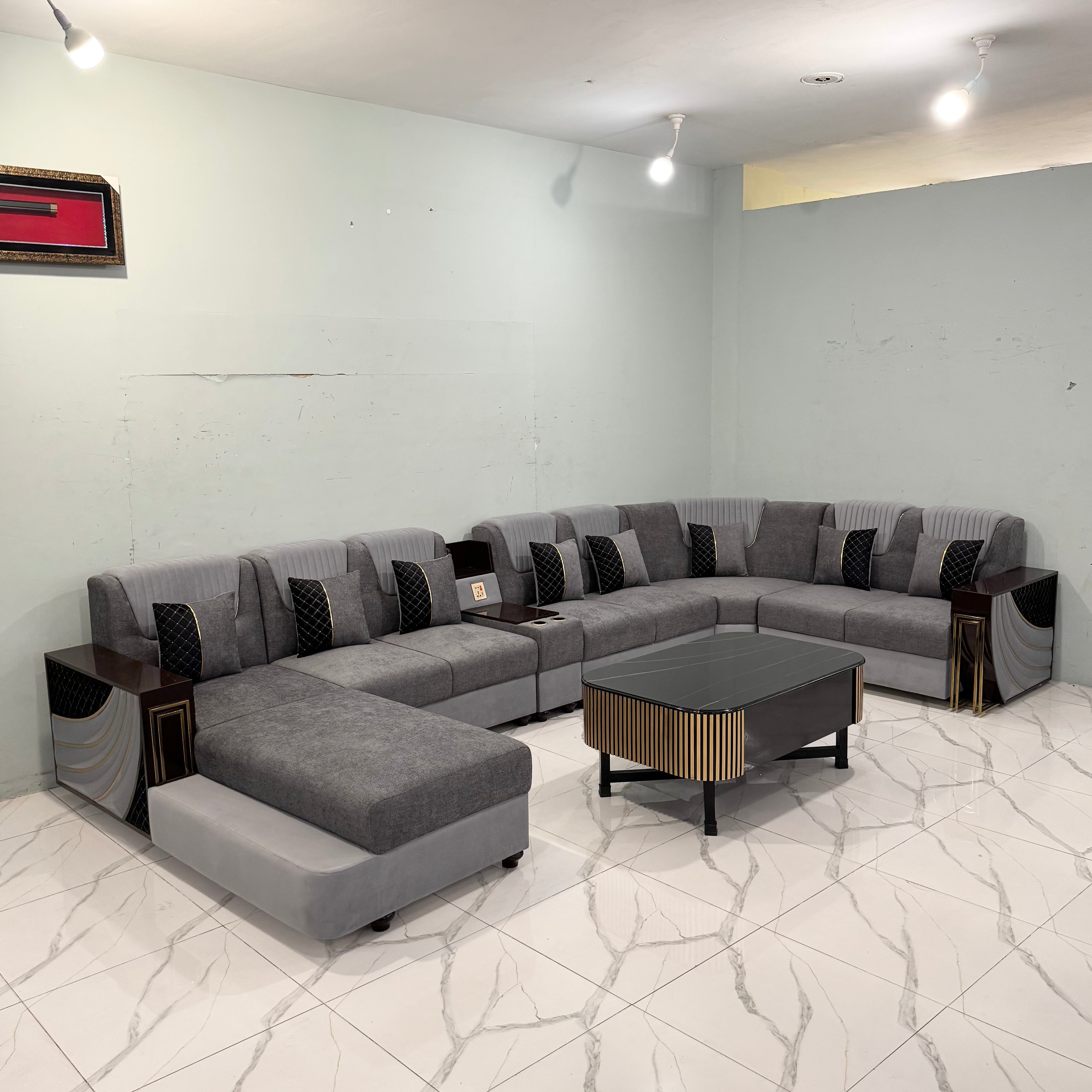12-Seater Luxury U-Shape Sectional Sofa Set # LS38